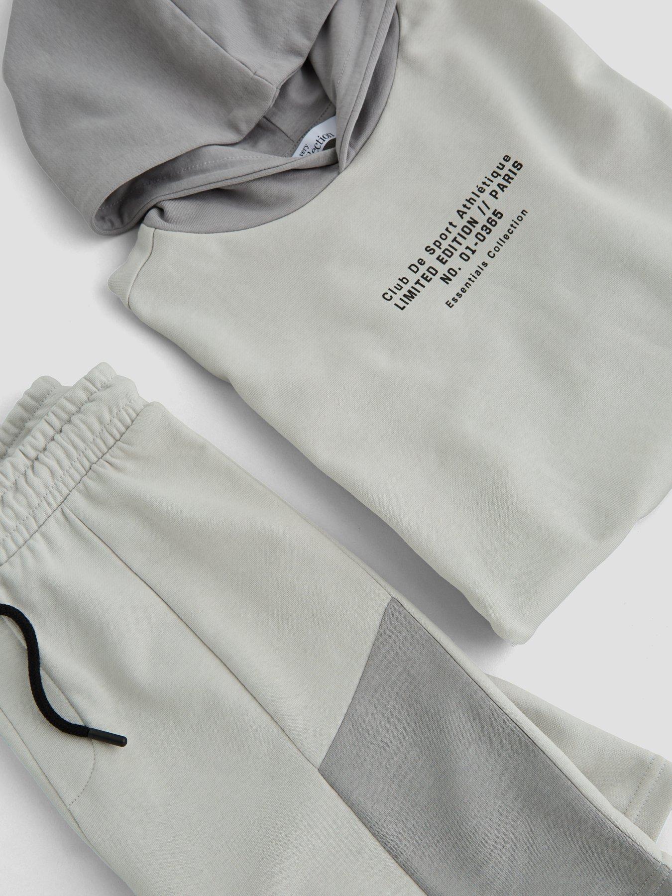 Image 4 of 4 of The Very Collection Boys Short Sleeve Hoodie &amp; Shorts Set - Grey