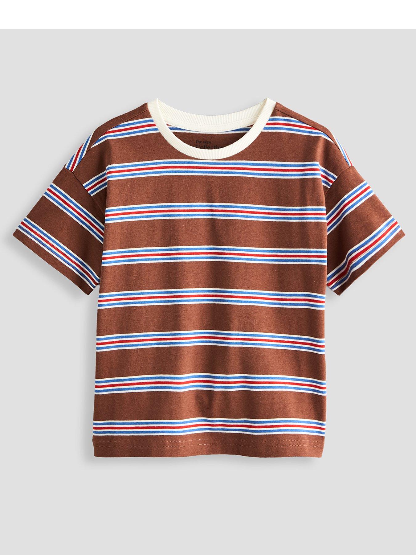 Image 3 of 5 of The Very Collection Boys Cotton Rich 5 Pack Basic T-Shirts - Multi