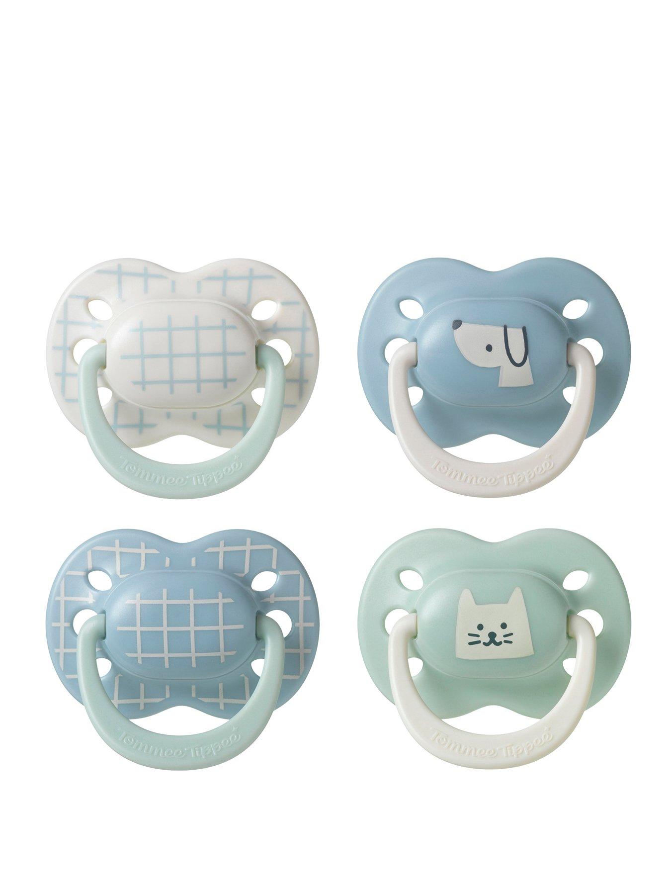 Tommee Tippee Ultimate Fit Soother, 0-6 Months, 4 Pack, Orthodontic Dummy, Blue