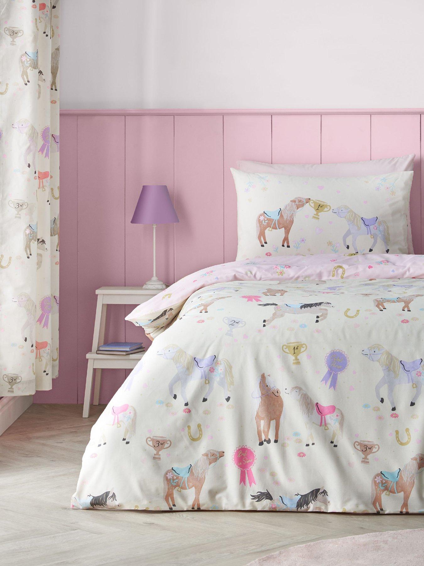 Catherine Lansfield Happy Horses Duvet Set Cream