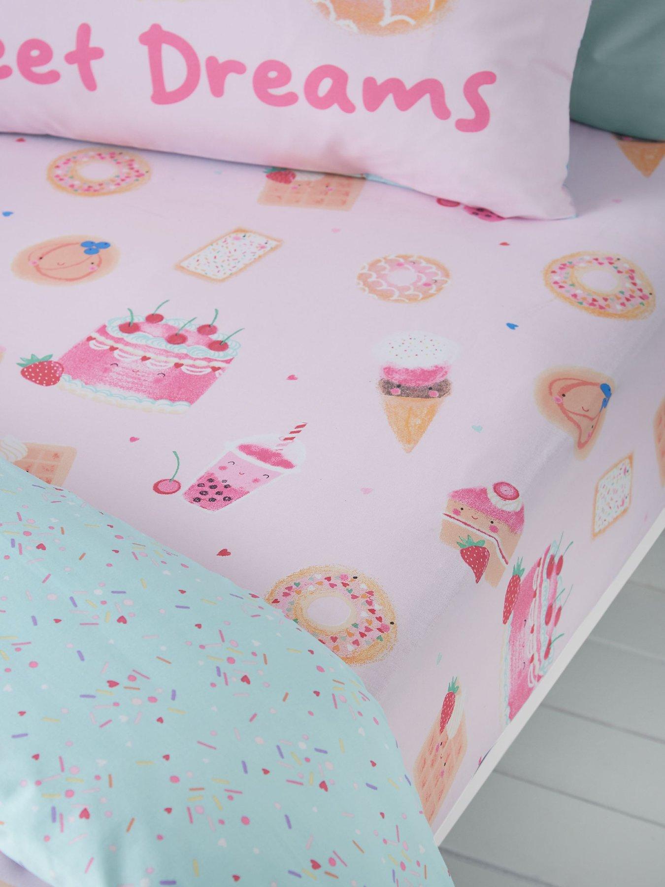 Image 1 of 3 of Catherine Lansfield Sweet Treats Fitted Sheet Pink