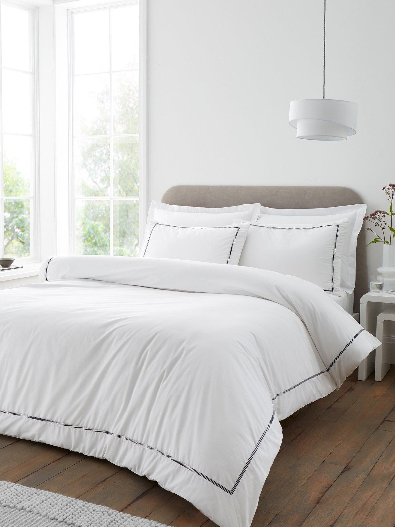 Bianca Contrast Trim 100% Cotton Duvet Set