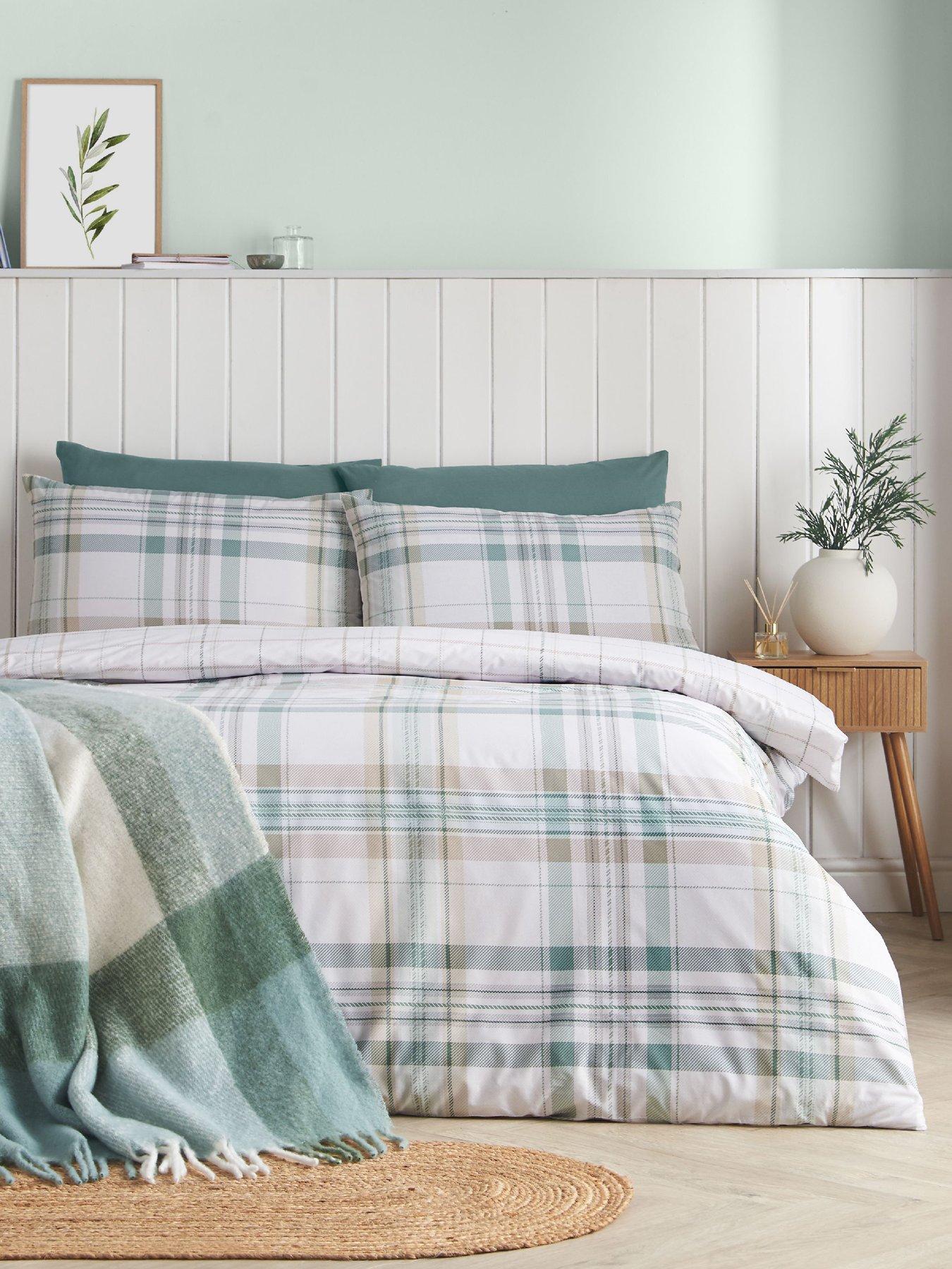 Catherine Lansfield Cartmel Check Duvet Set Green