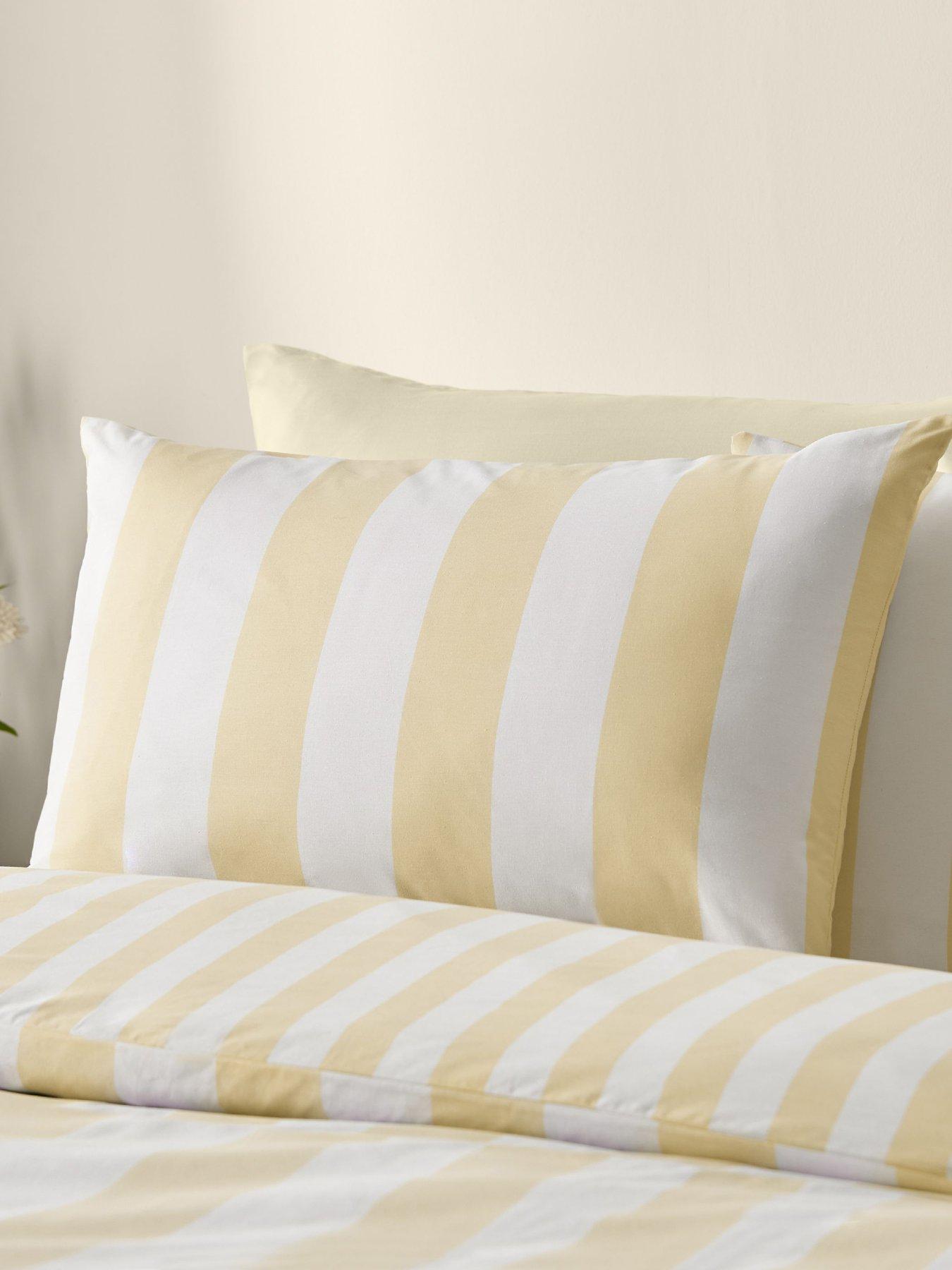 Image 5 of 6 of Catherine Lansfield Cove Stripe Duvet Set Yellow
