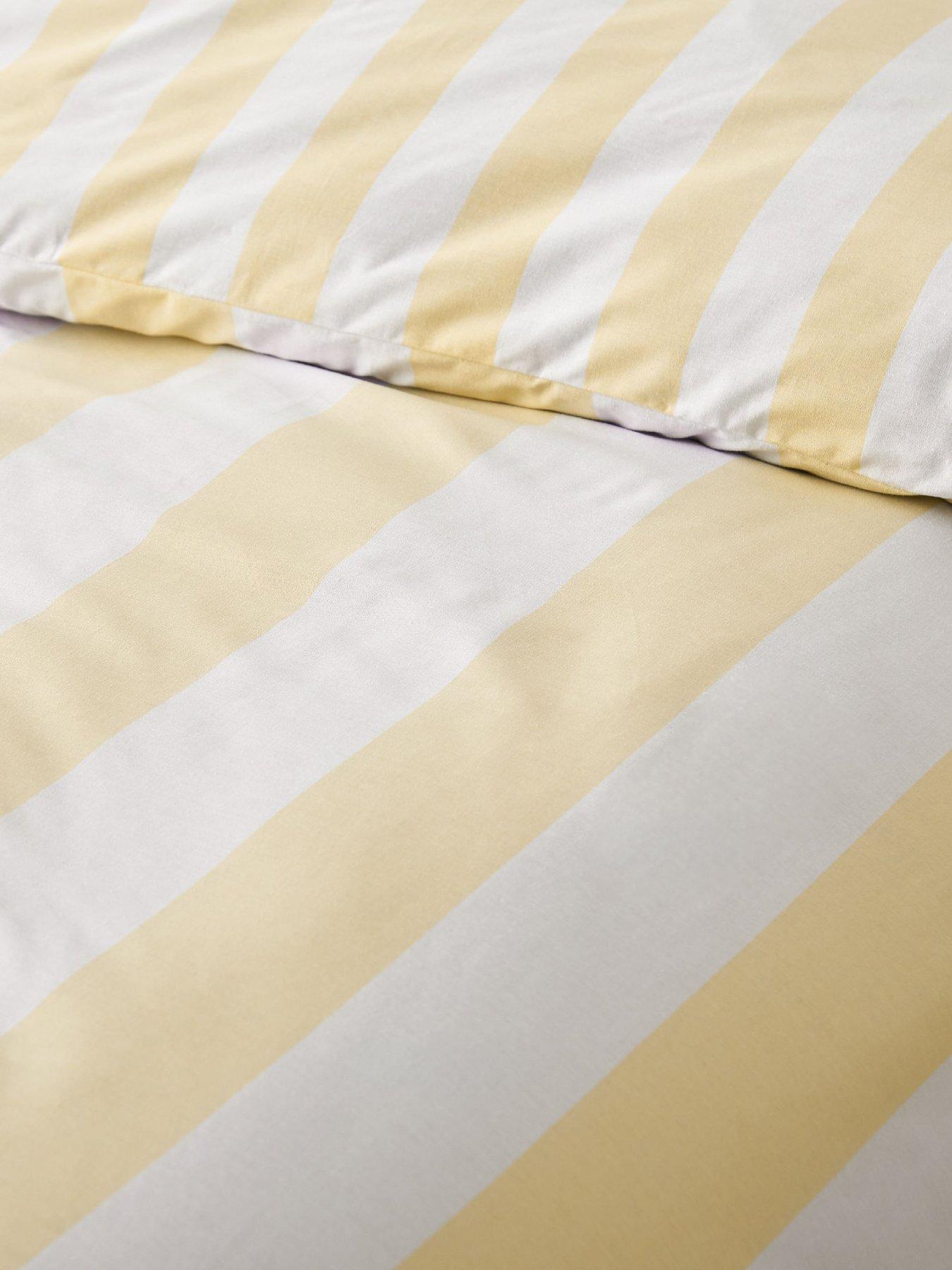 Image 6 of 6 of Catherine Lansfield Cove Stripe Duvet Set Yellow