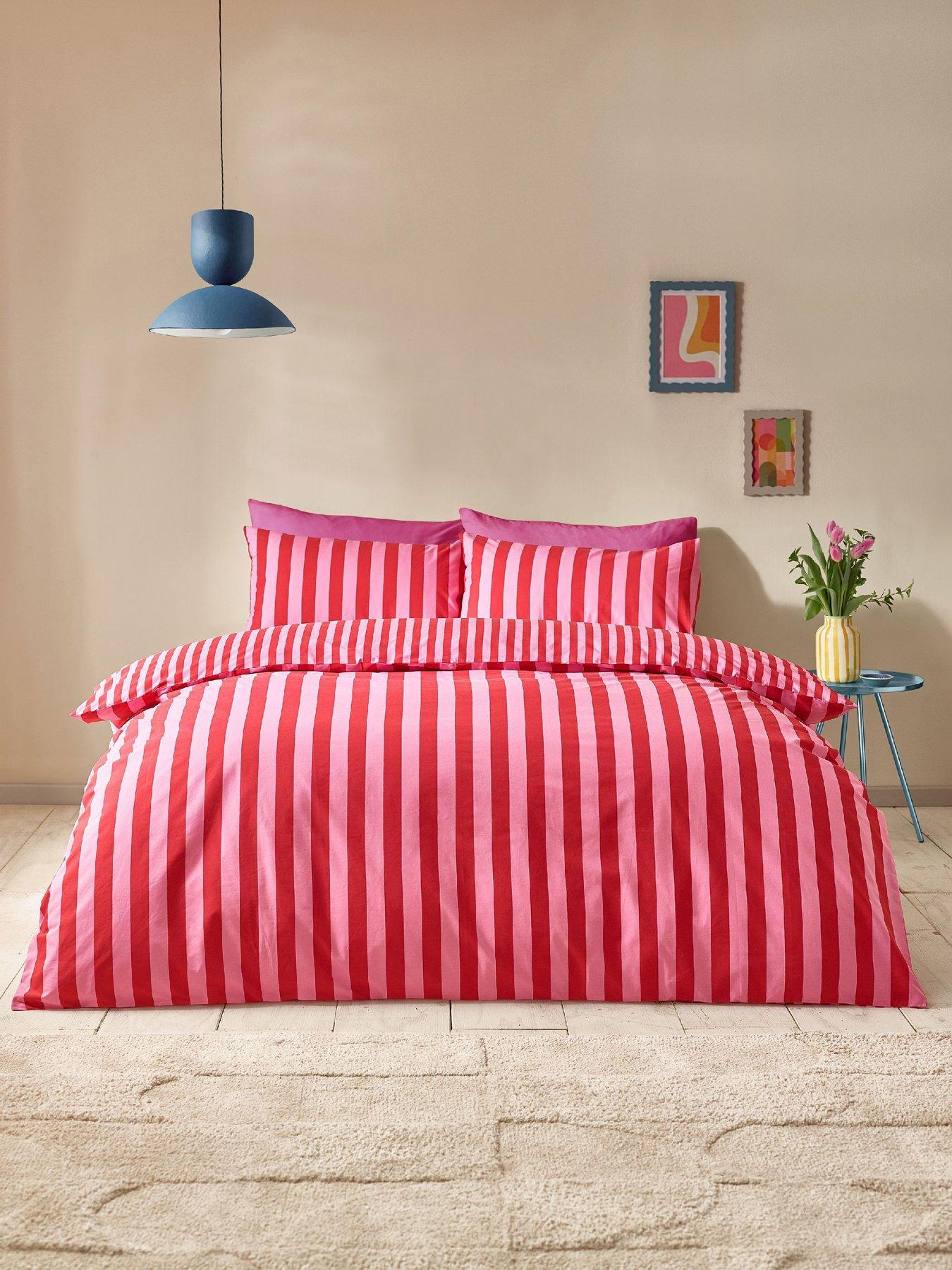 Sassy B Stripe Tease Duvet Set Red