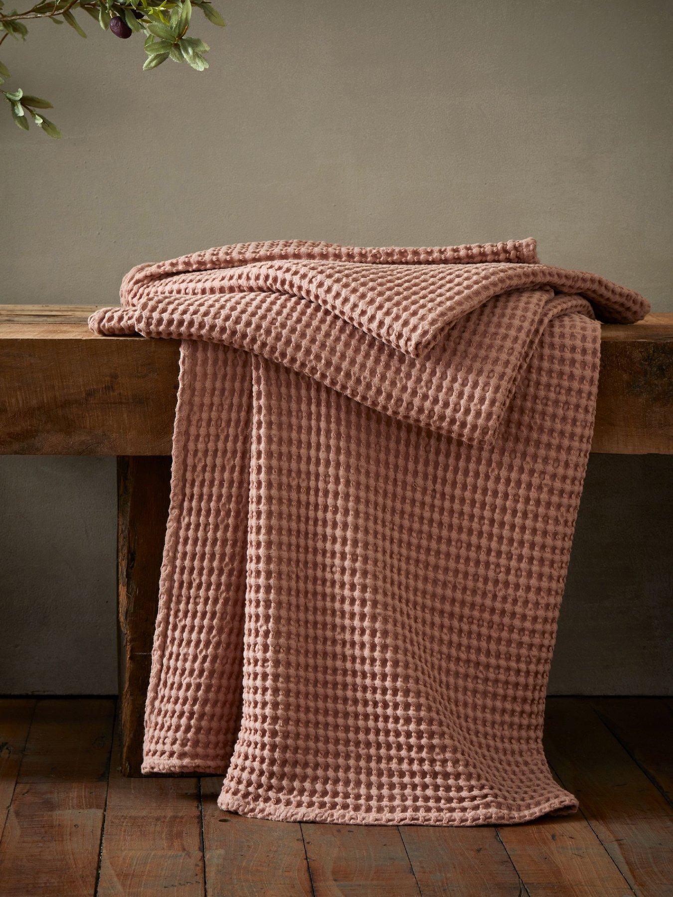 Pineapple Elephant Jaipur Waffle 100% Cotton Throw