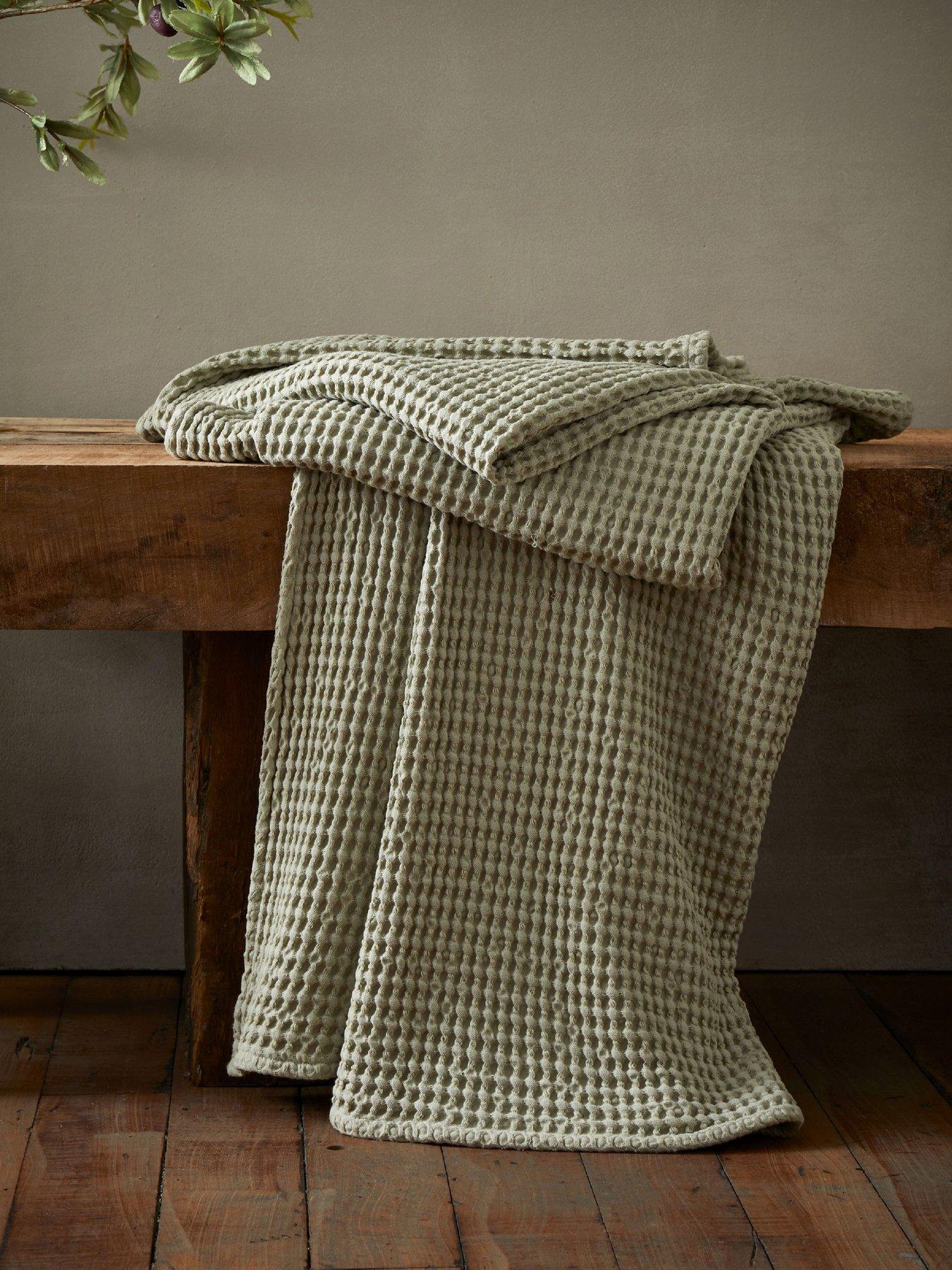 Pineapple Elephant Jaipur Waffle 100% Cotton Throw