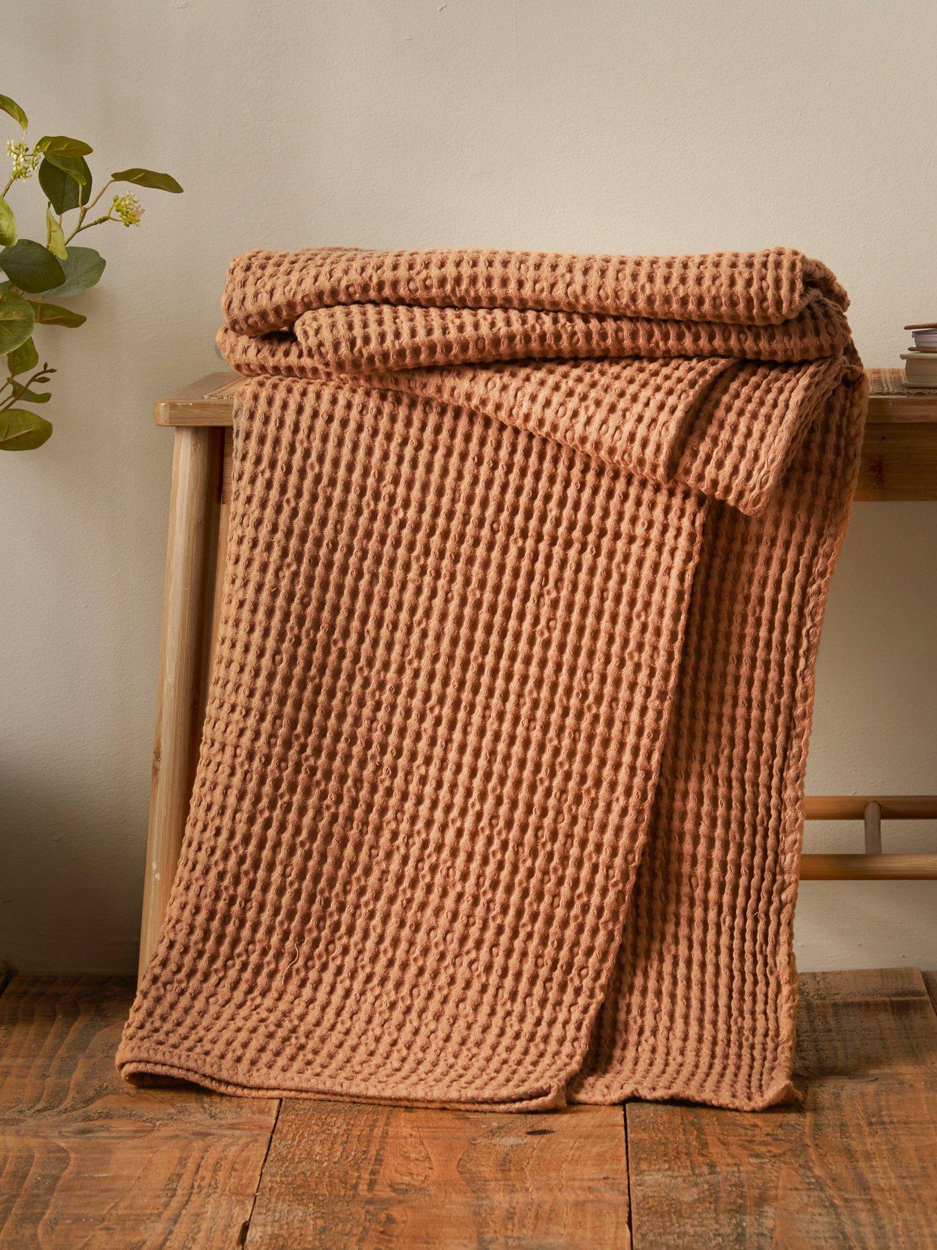 Pineapple Elephant Jaipur Waffle 100% Cotton Throw