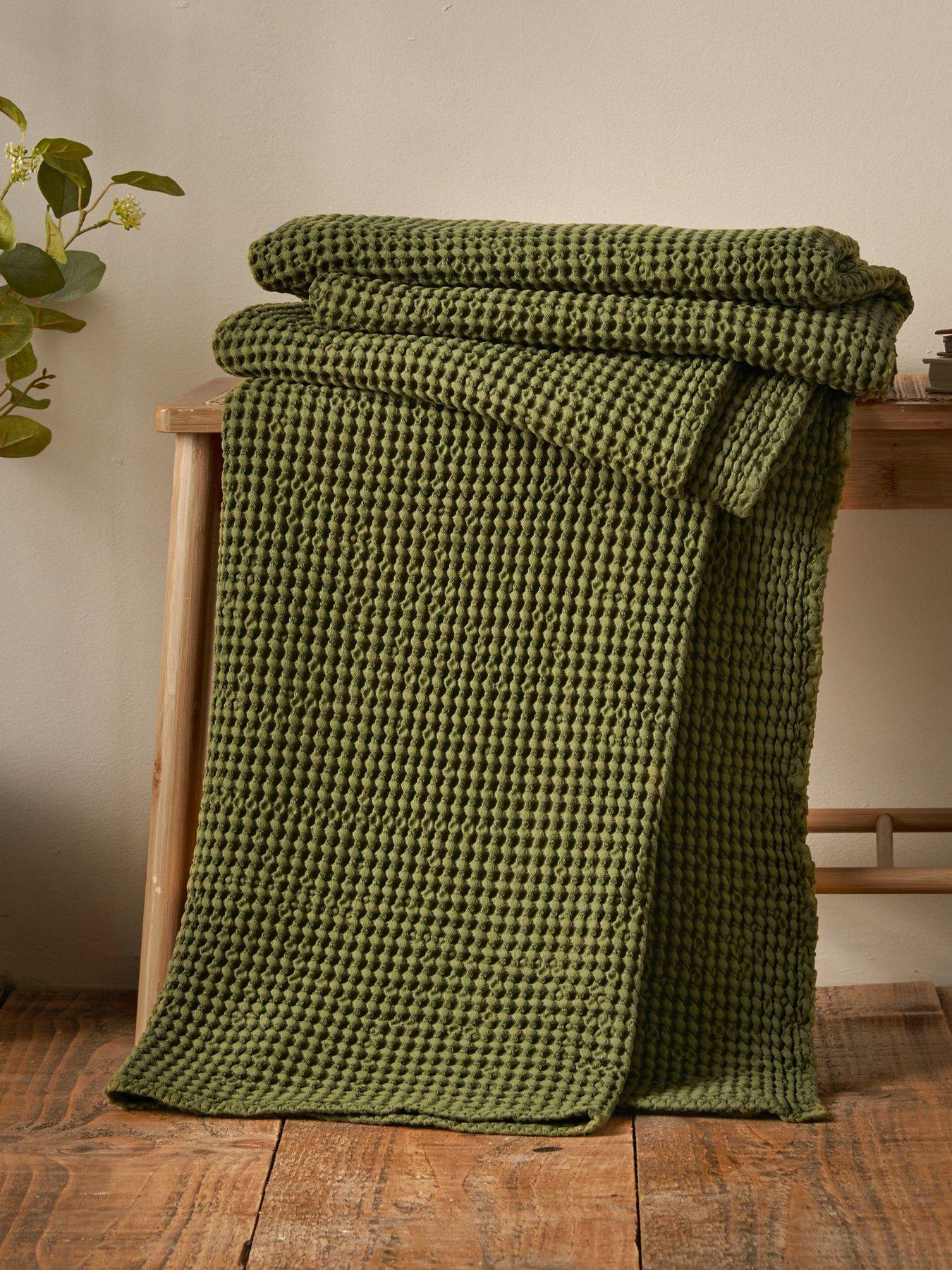 Pineapple Elephant Jaipur Waffle 100% Cotton Throw