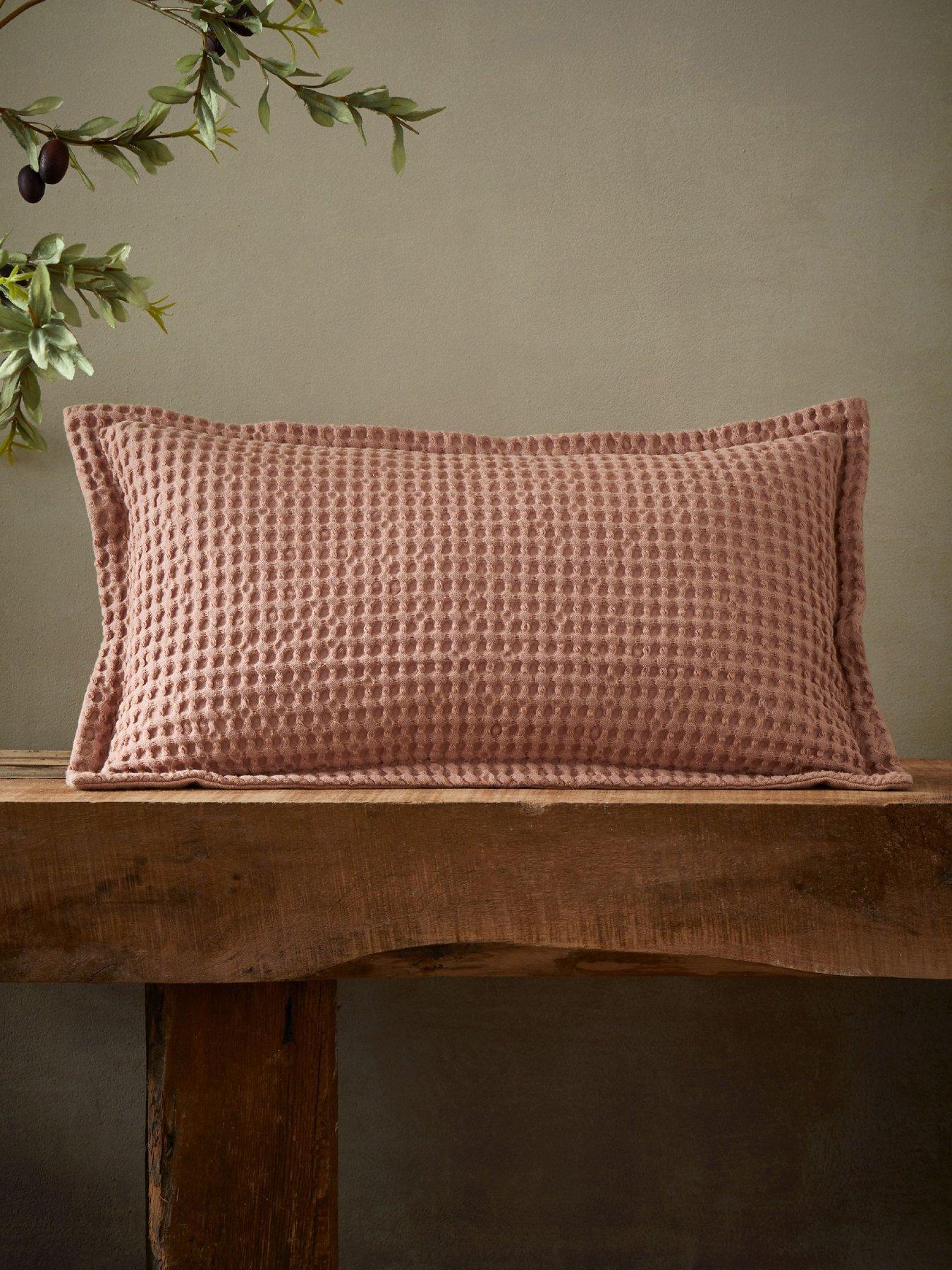 Image 1 of 4 of Pineapple Elephant Jaipur Waffle 100% Cotton  Filled Cushion 30X50