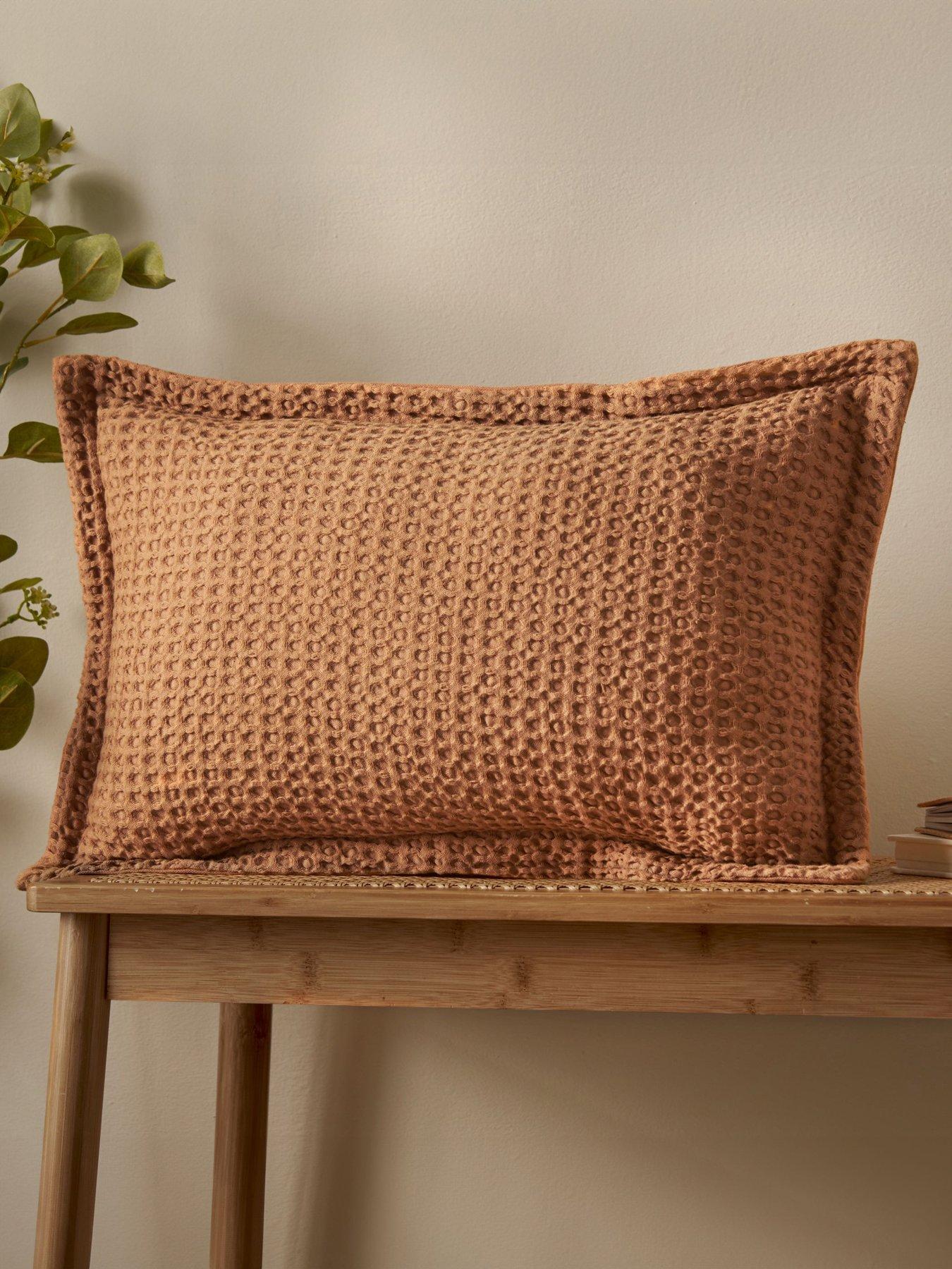 Pineapple Elephant Jaipur Waffle 100% Cotton Filled Cushion 30x50 Pink