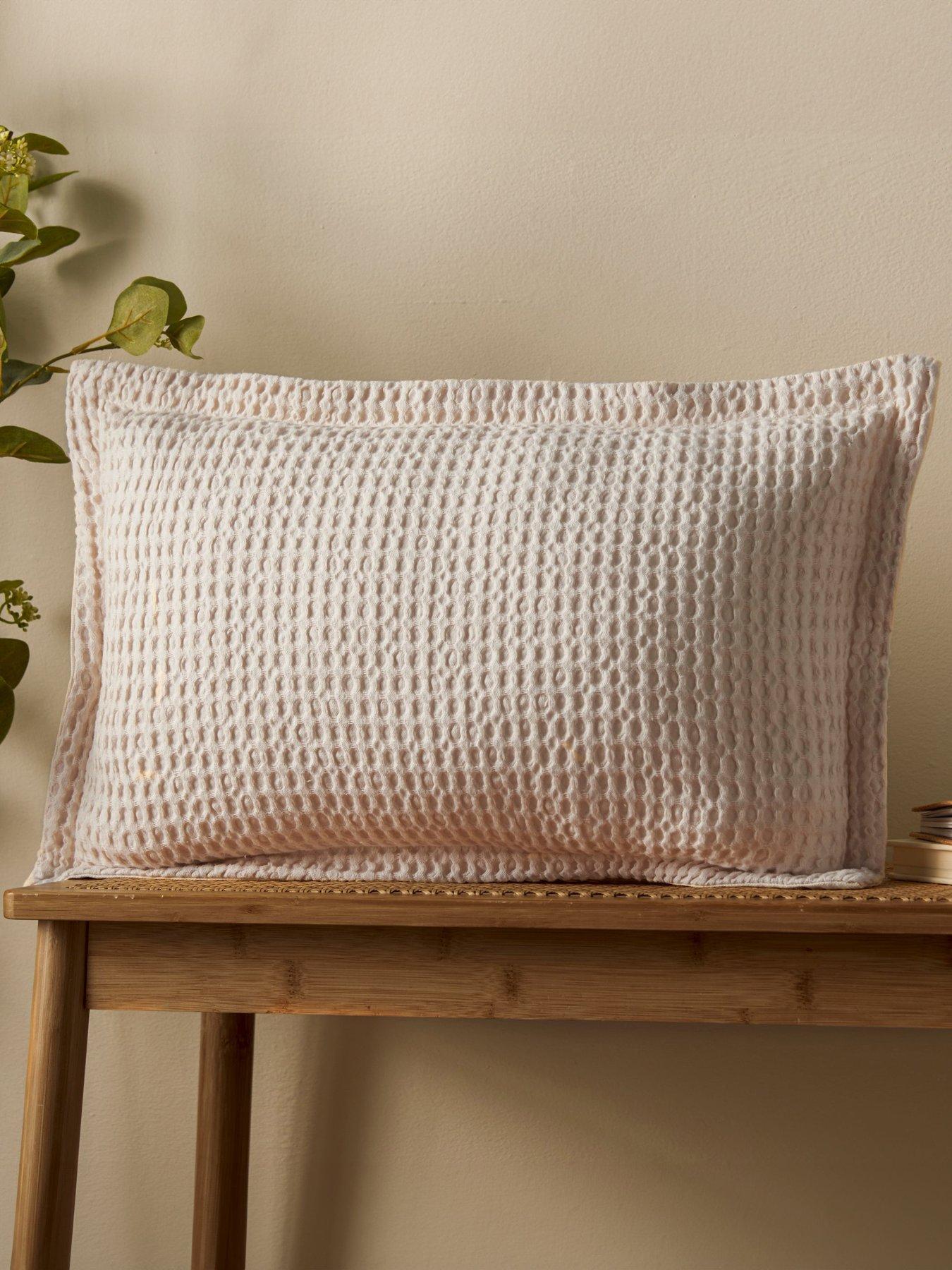 Pineapple Elephant Jaipur Waffle 100% Cotton Filled Cushion 30x50 Pink