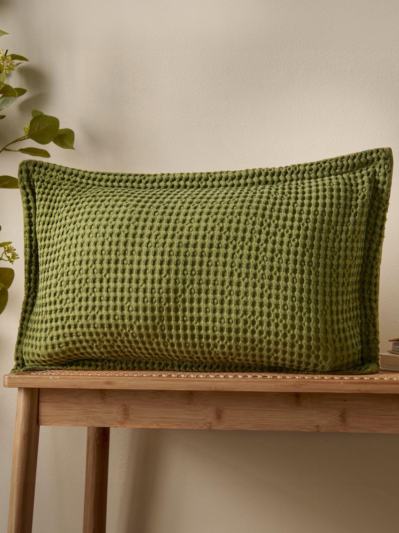 Pineapple Elephant Jaipur Waffle 100% Cotton Filled Cushion 30x50 Pink