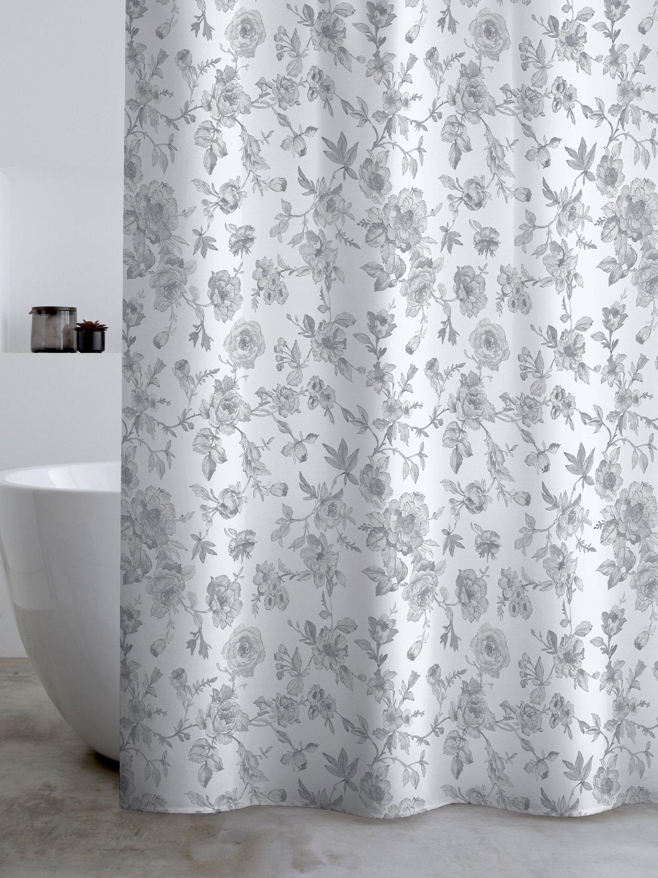 Catherine Lansfield Mirabelle Shower Curtain Grey