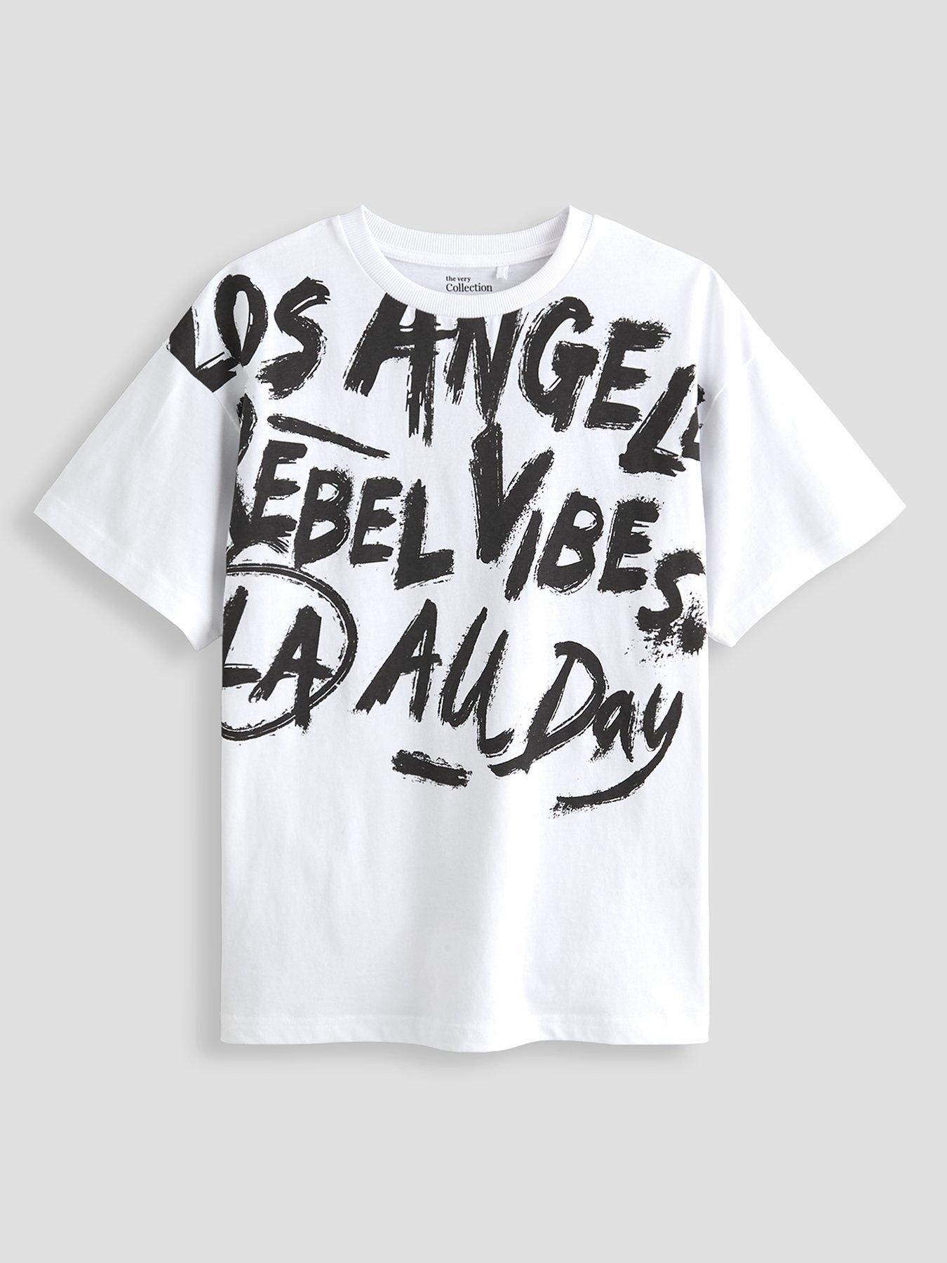 The Very Collection Boys Cotton Rich Graffiti Mono Tshirt
