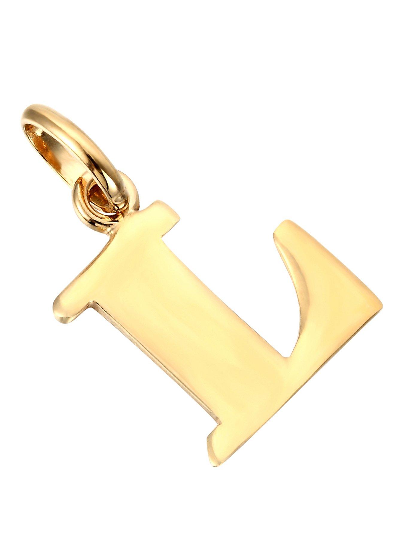 Seol + Gold 18ct Gold Vermeil Alphabet Letter Charm Pendant (all alphabet)
