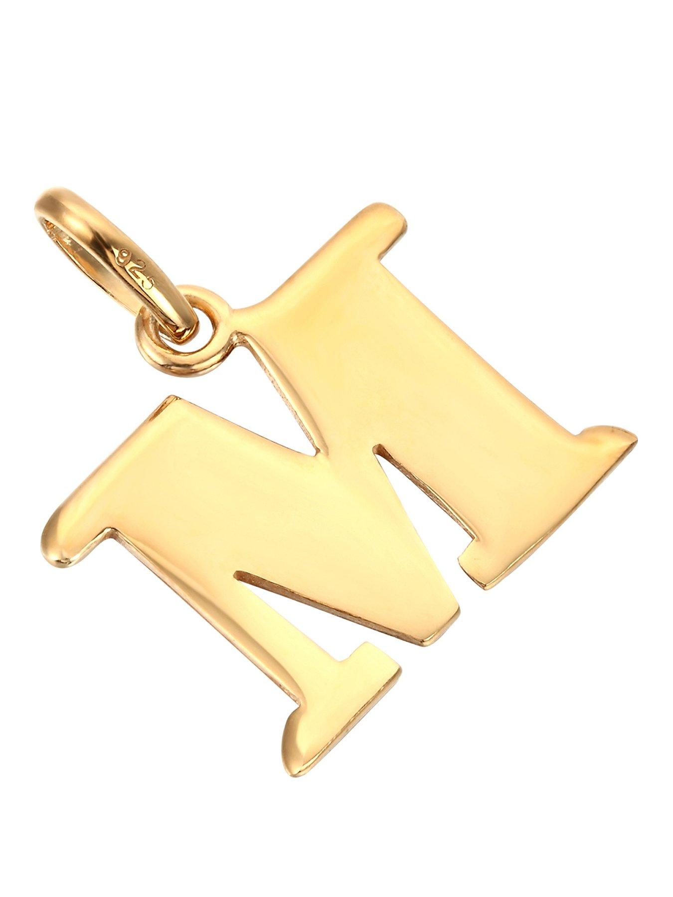 Seol + Gold 18ct Gold Vermeil Alphabet Letter Charm Pendant (all alphabet)