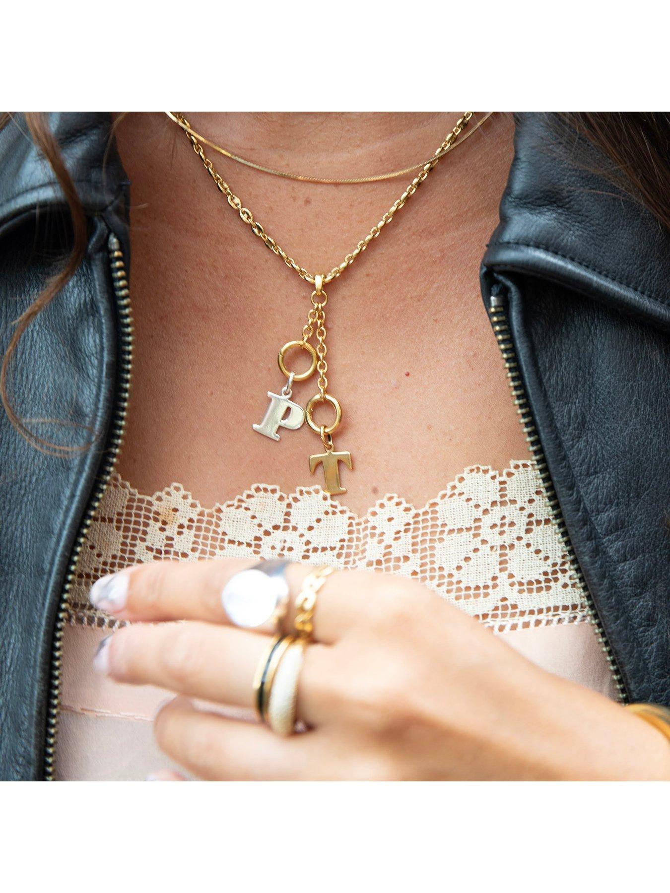Image 4 of 6 of Seol + Gold 18ct Gold Vermeil Alphabet Letter Charm Pendant (all alphabet)