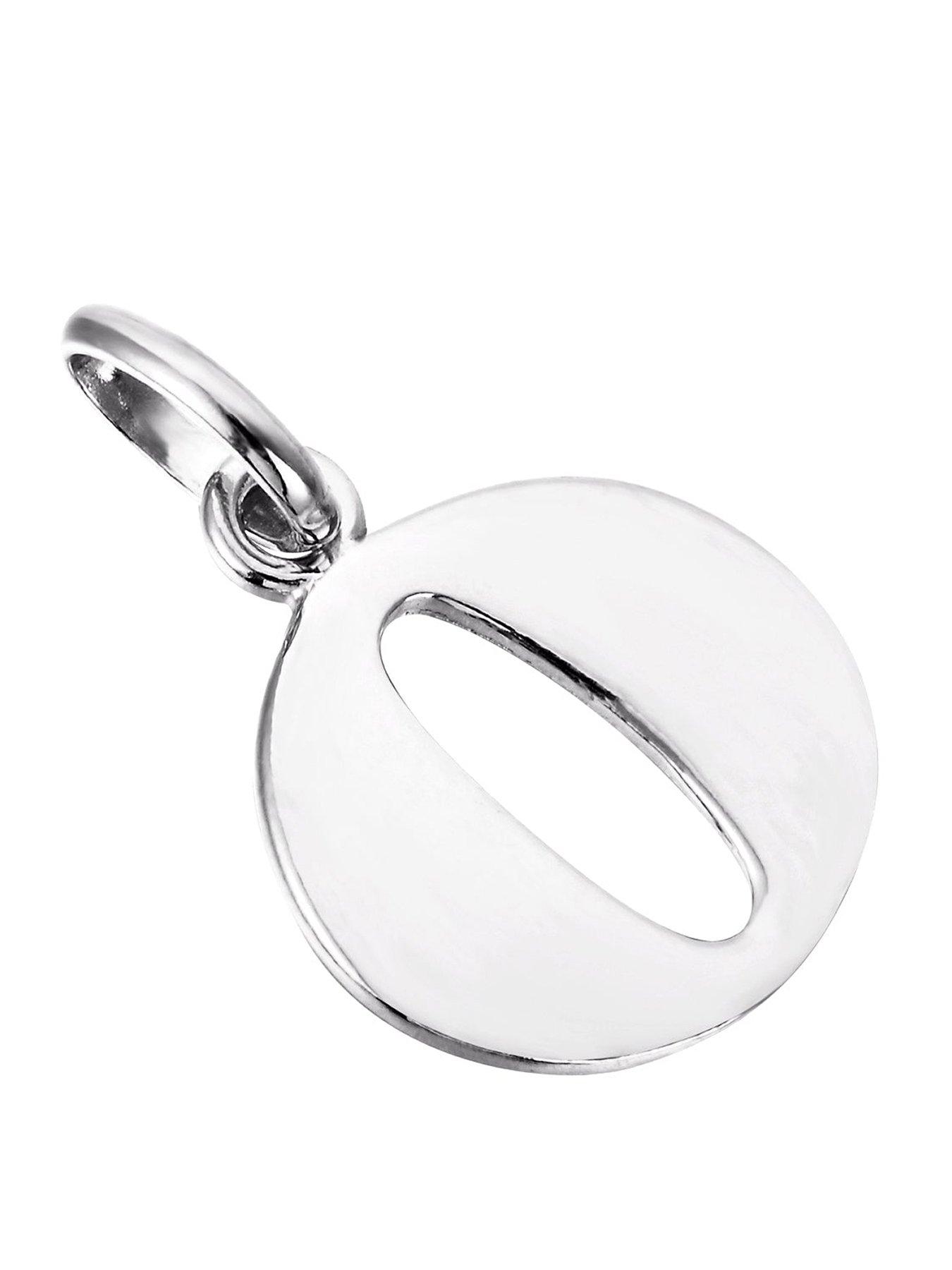Seol + Gold Sterling Silver Alphabet Letter Charm Pendant (all alphabet)