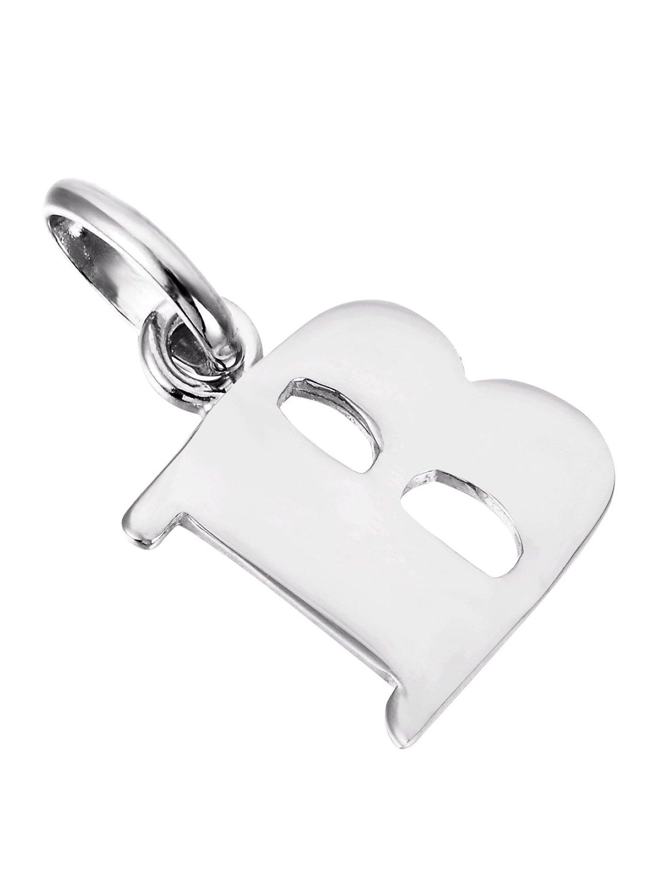 Seol + Gold Sterling Silver Alphabet Letter Charm Pendant (all alphabet)
