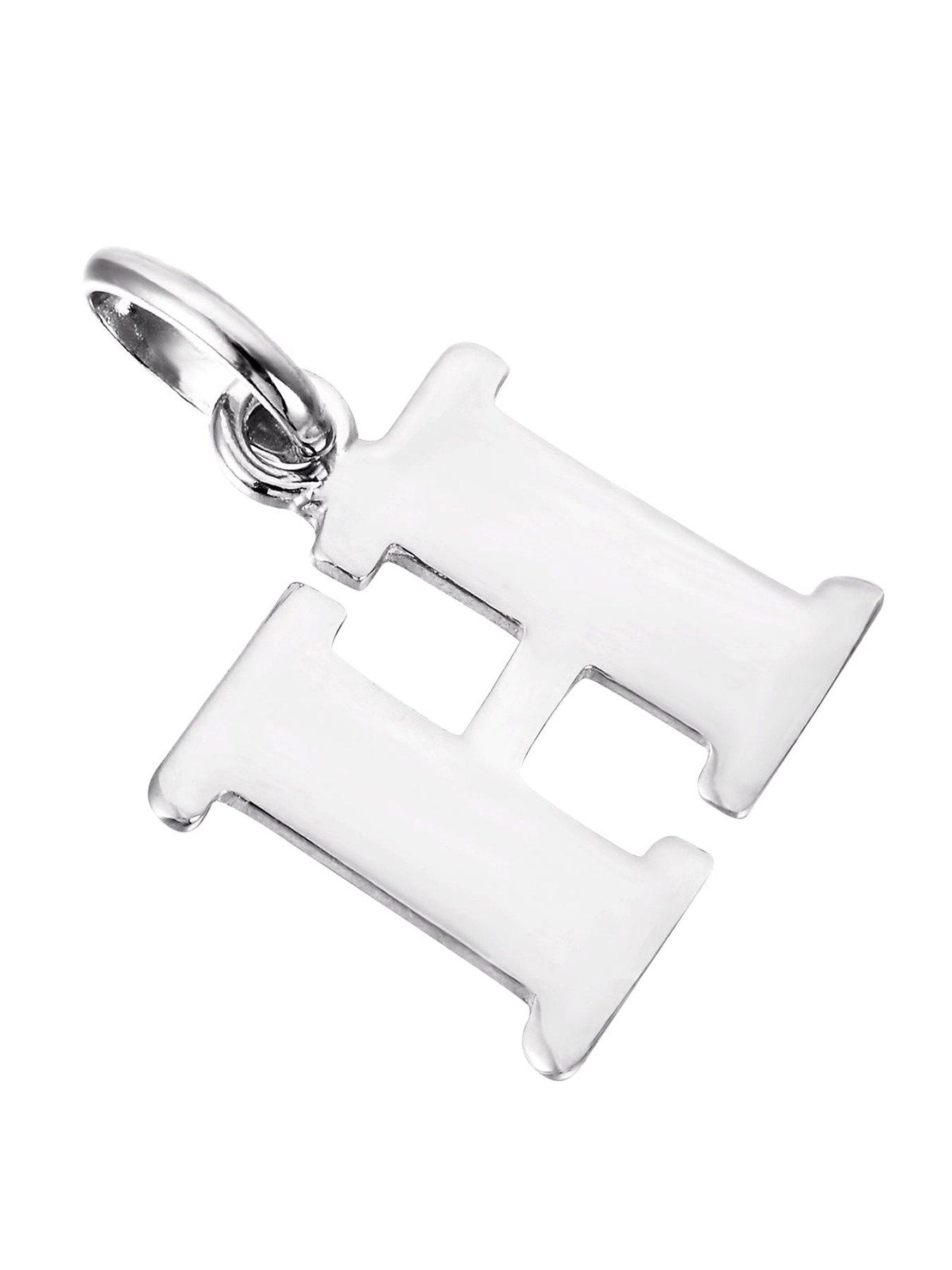 Seol + Gold Sterling Silver Alphabet Letter Charm Pendant (all alphabet)