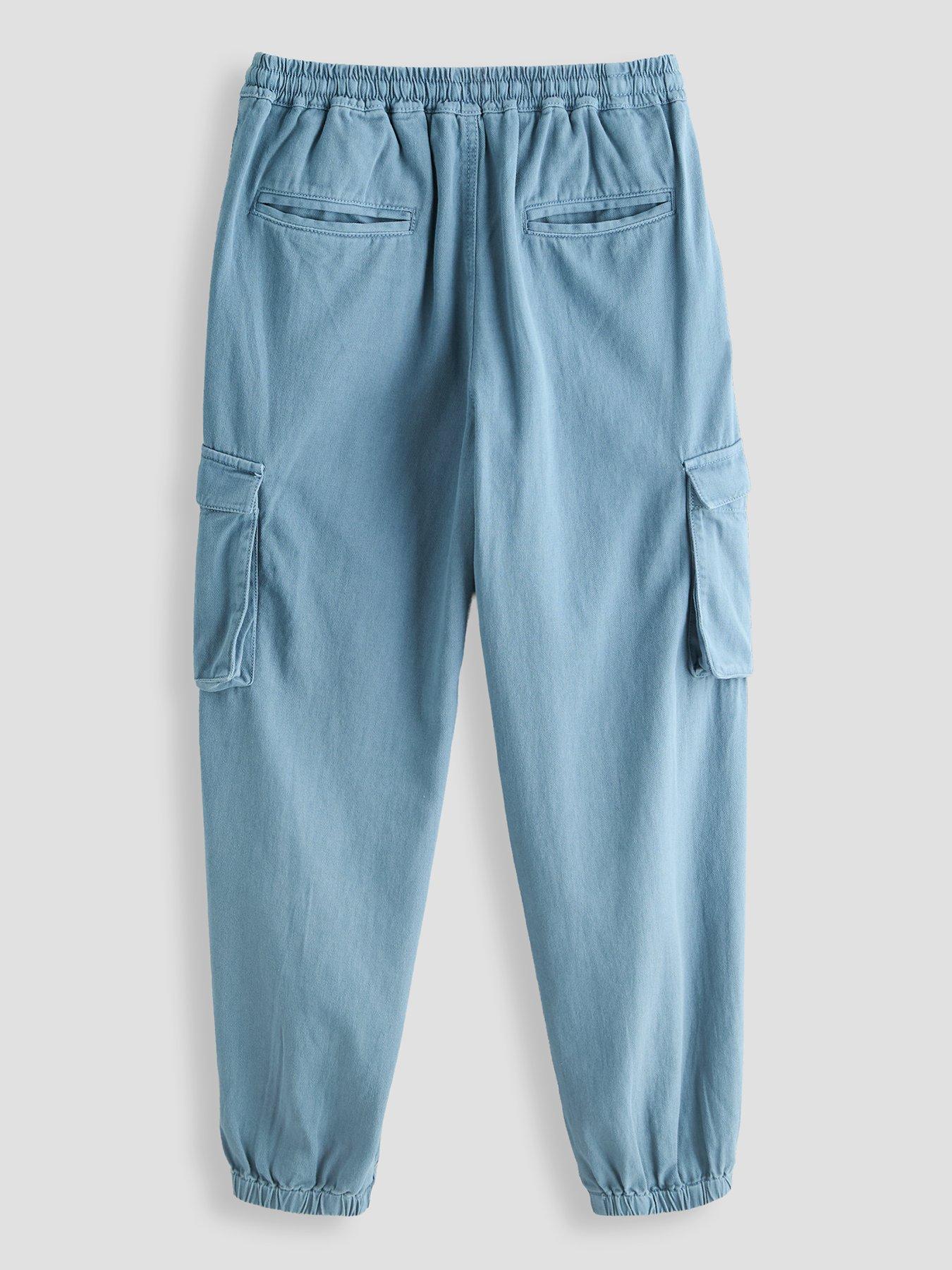 Image 2 of 5 of The Very Collection Boys Poplin Cargo Joggers (3-16 years) - Blue
