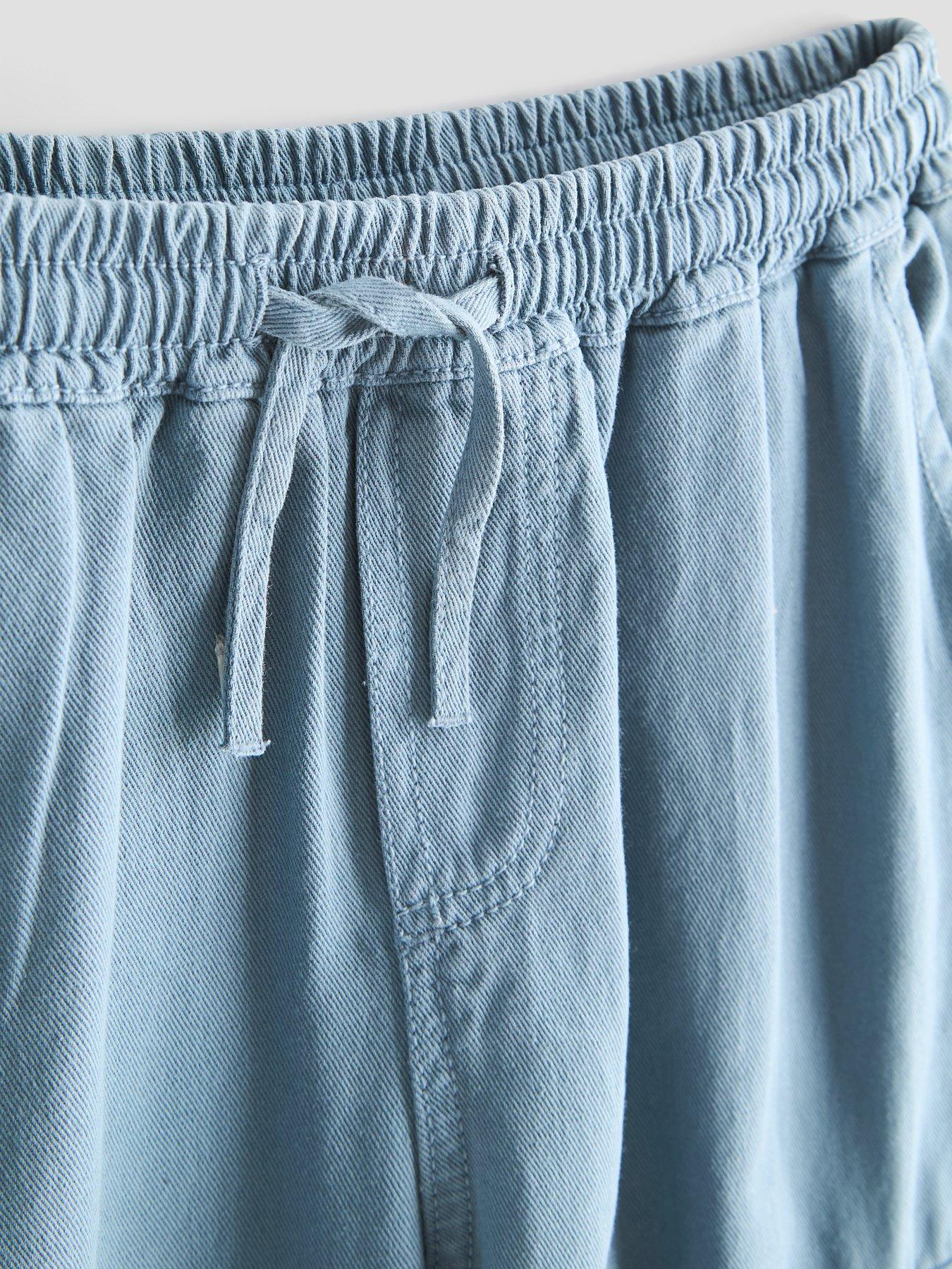 Image 5 of 5 of The Very Collection Boys Poplin Cargo Joggers (3-16 years) - Blue