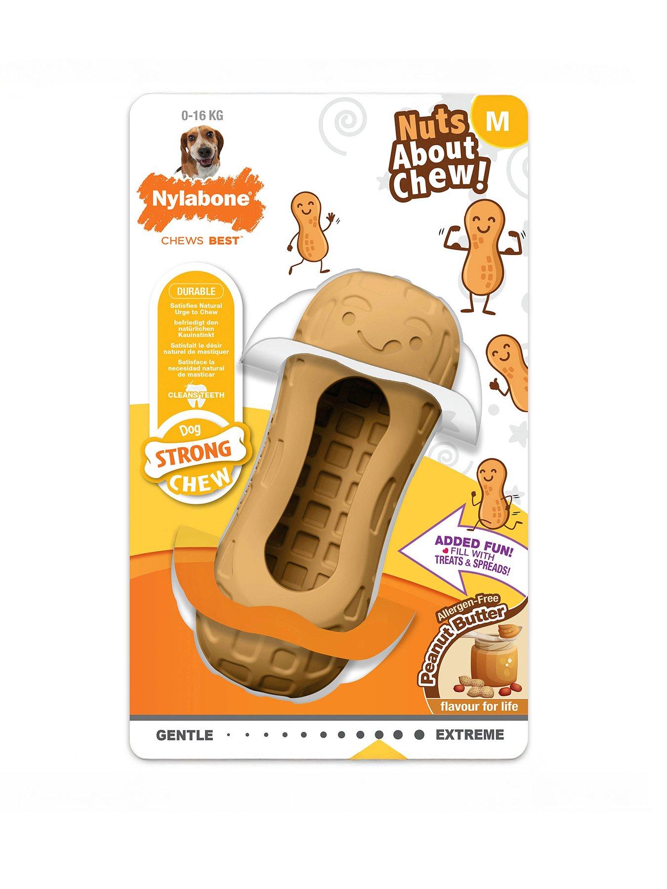 Nylabone Dog Strong Chew Peanut Butter Flavour Toy - M