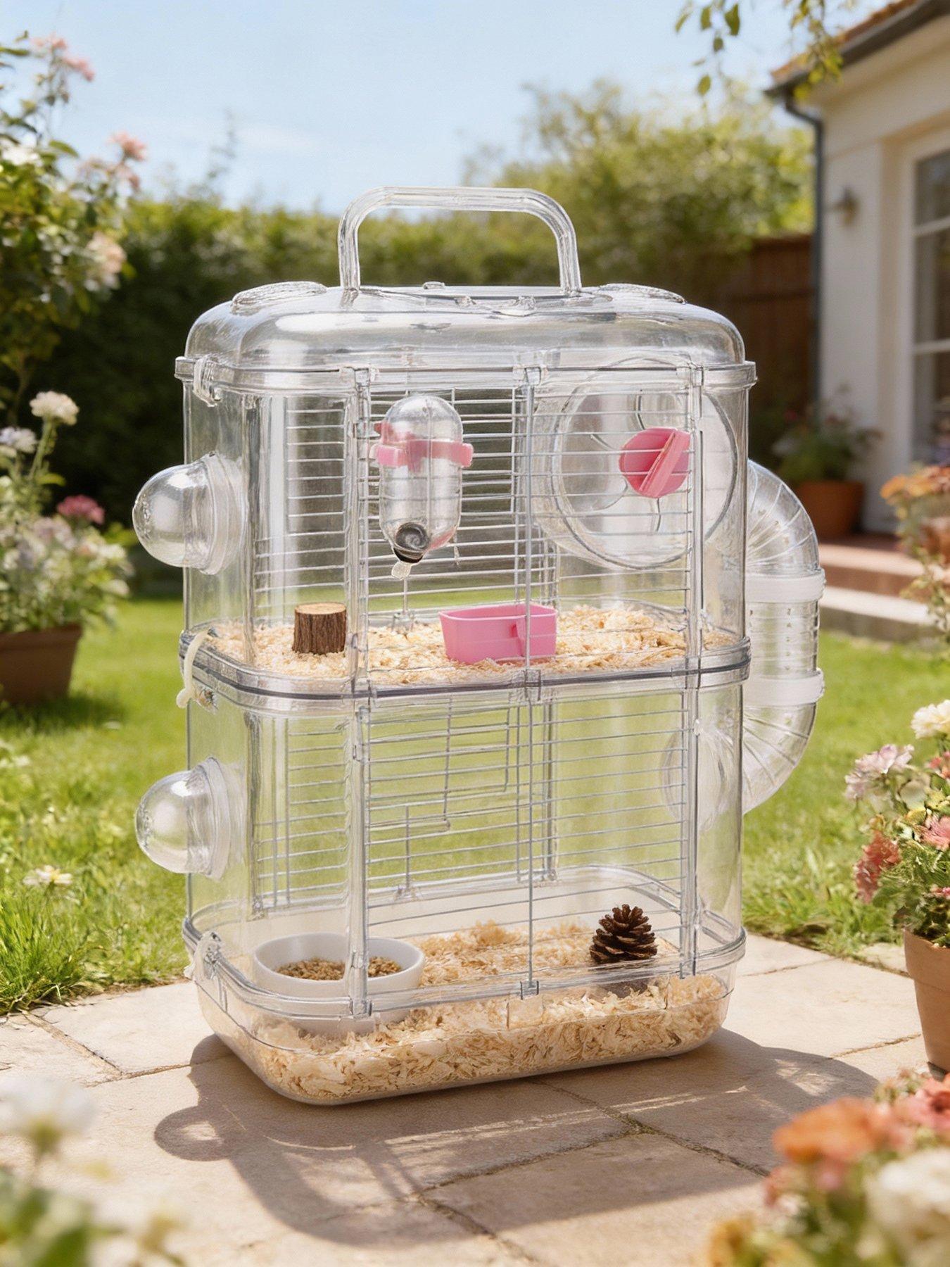 Image 4 of 7 of Living and Home Double Layer Hamster Cage with Handle