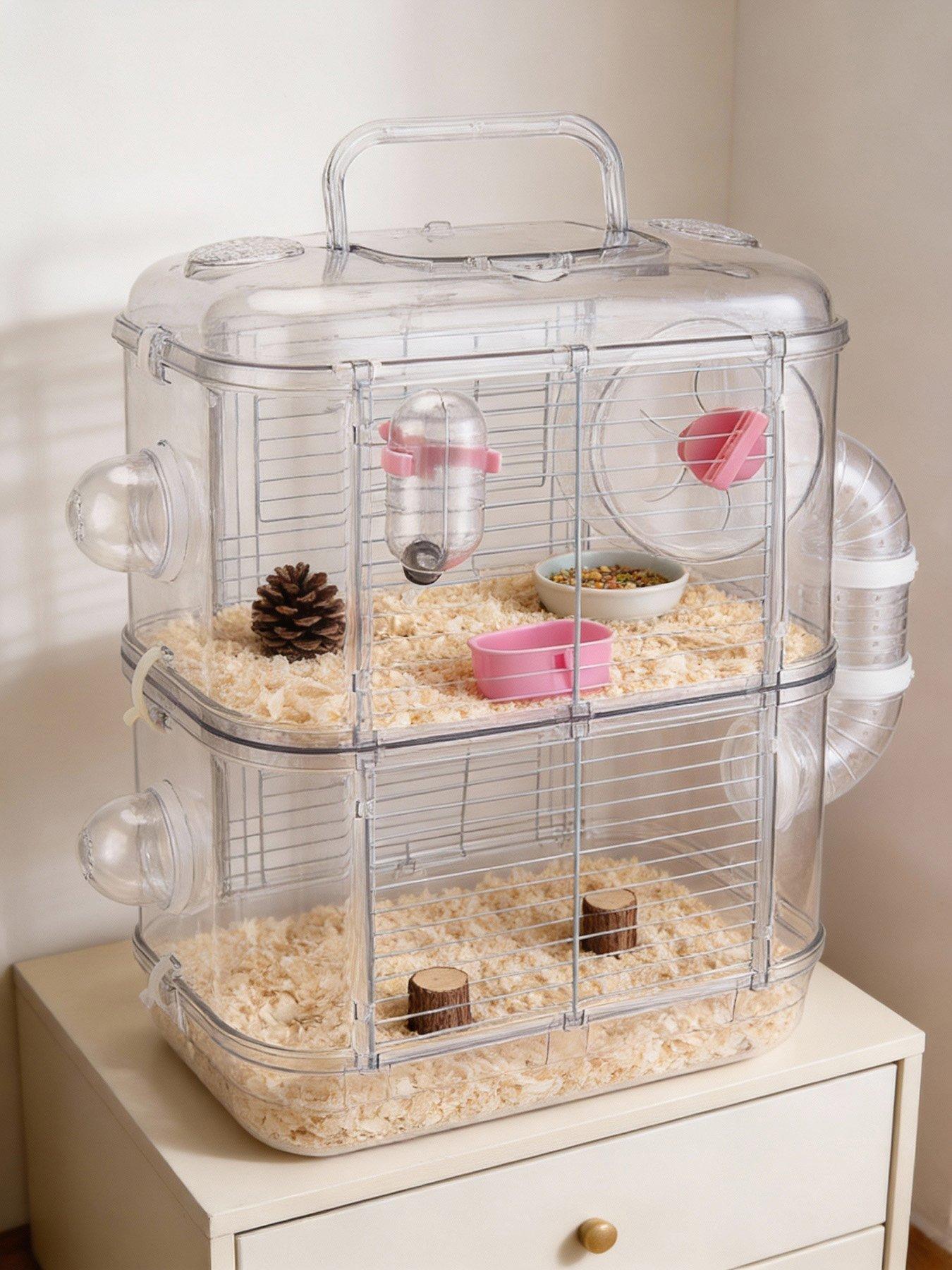 Image 5 of 7 of Living and Home Double Layer Hamster Cage with Handle