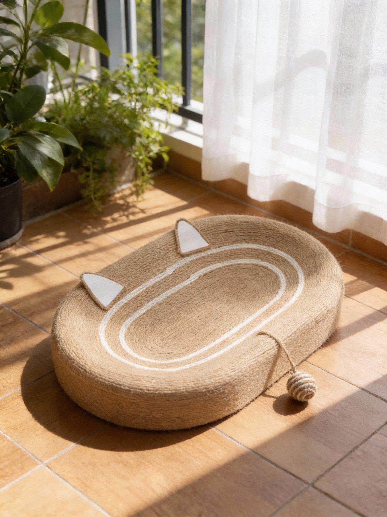 Living and Home Oval Cat Scratching Board Bed
