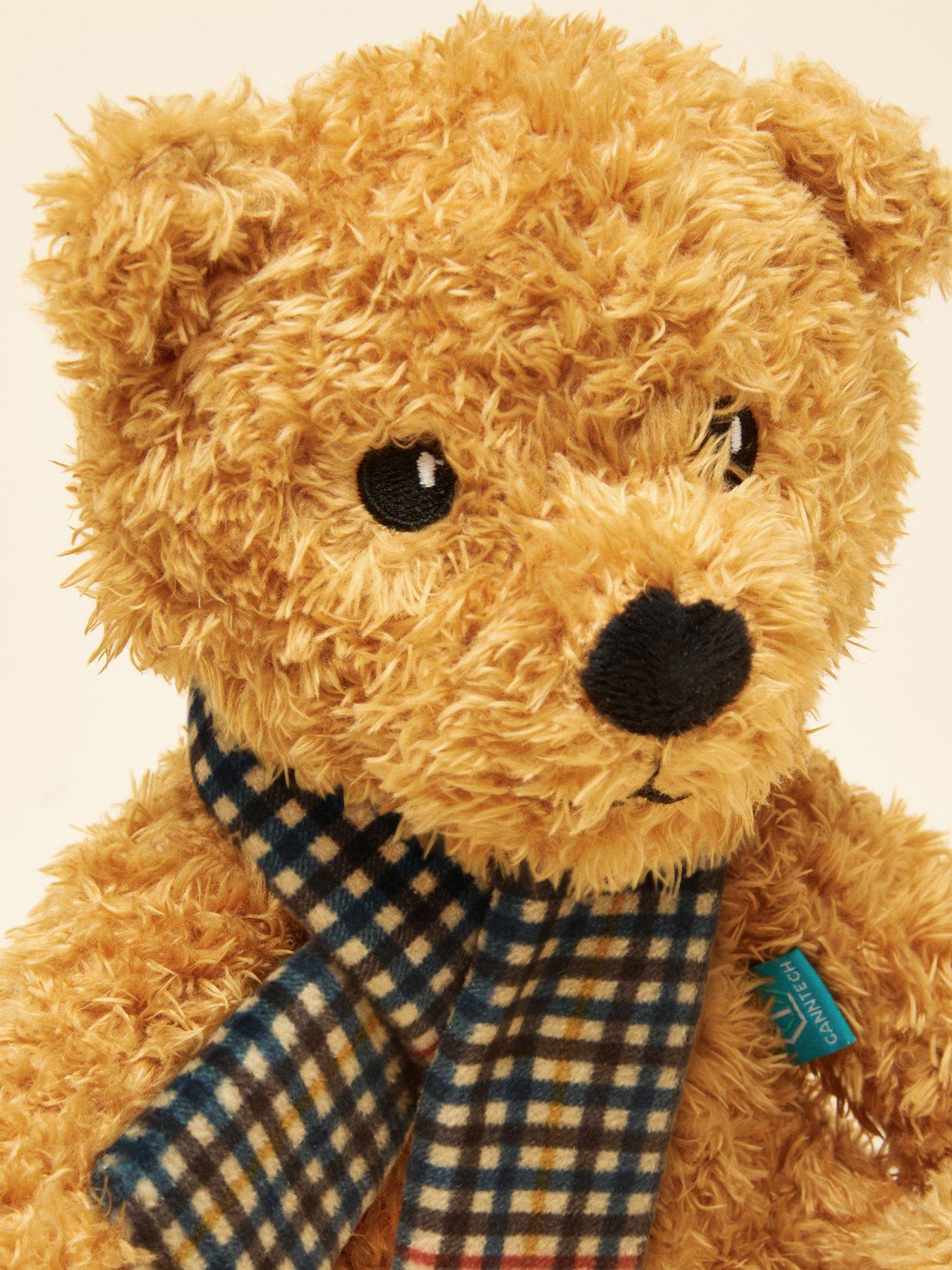 Image 4 of 7 of Joules Traditional Bear With Henson Check Scarf Dog Toy