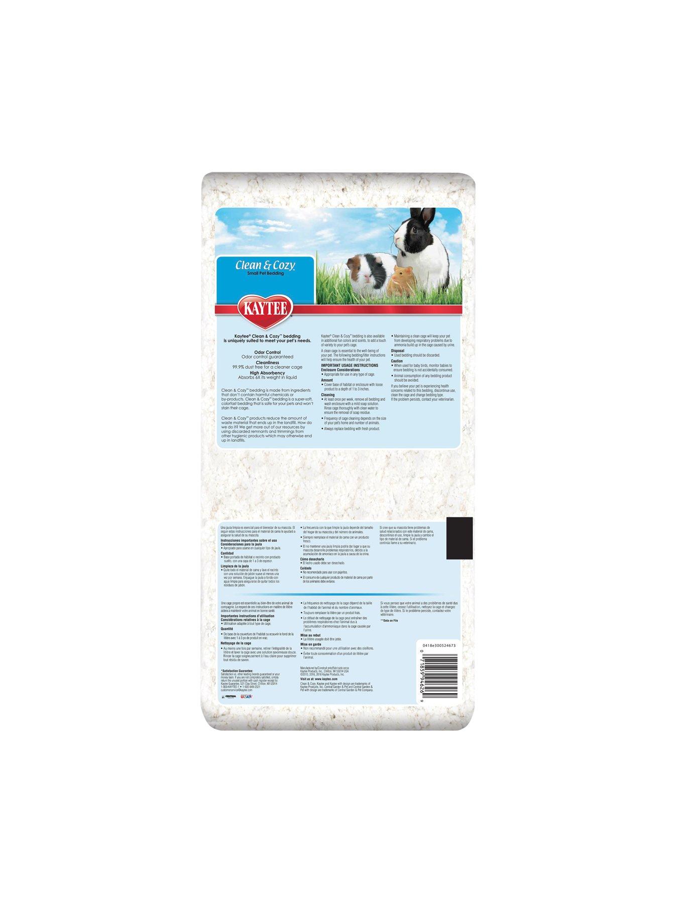 Image 4 of 7 of Kaytee Clean &amp; Cozy Small Animal White Bedding 24.6L