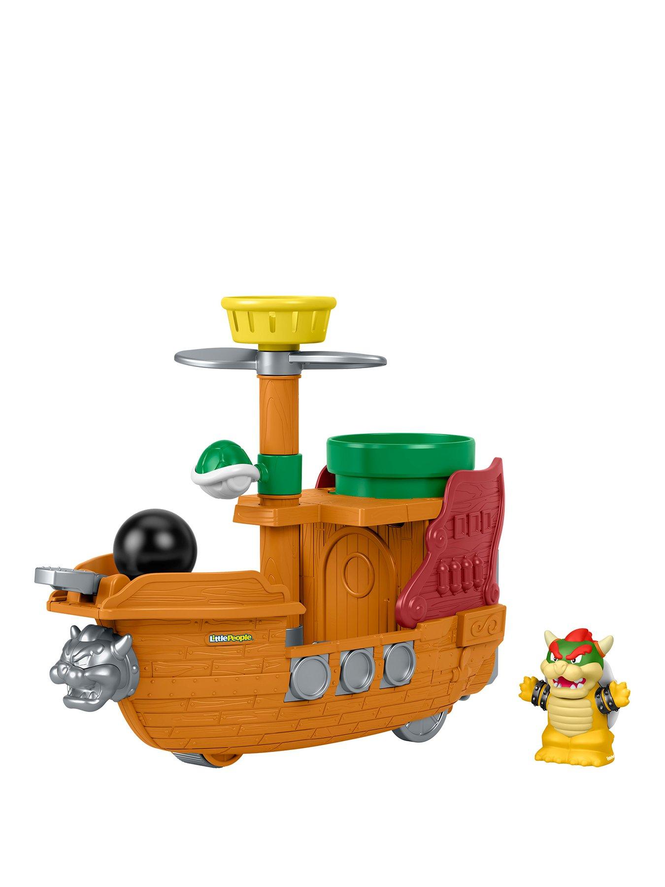 Fisher-Price Little People My Mario Bowser’s Airship  &  Figure Set Toddler Toy