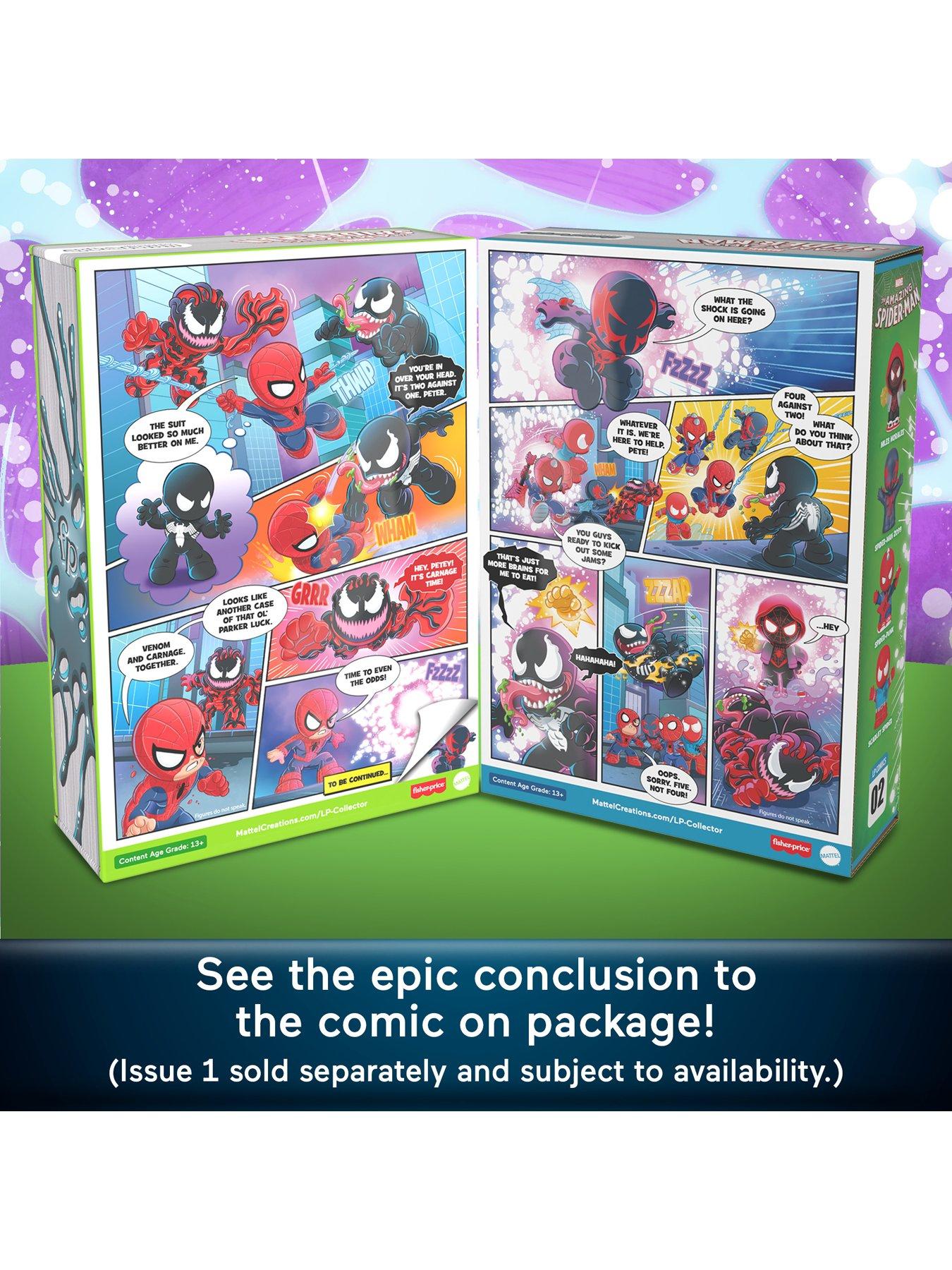 Image 4 of 7 of Fisher-Price Little People Collector Marvel Spider-Man: Issue 2 Special Edition Set for Comic Book Fans