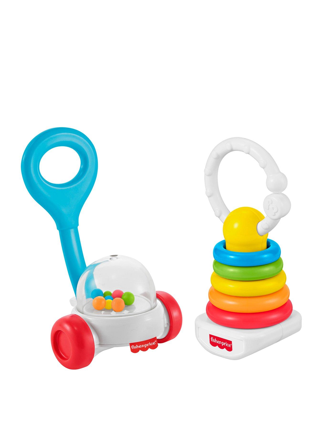 Fisher-Price Newborn Classic 2-Pack, Baby Rattle & Sensory Activity Toys For Developmental Play