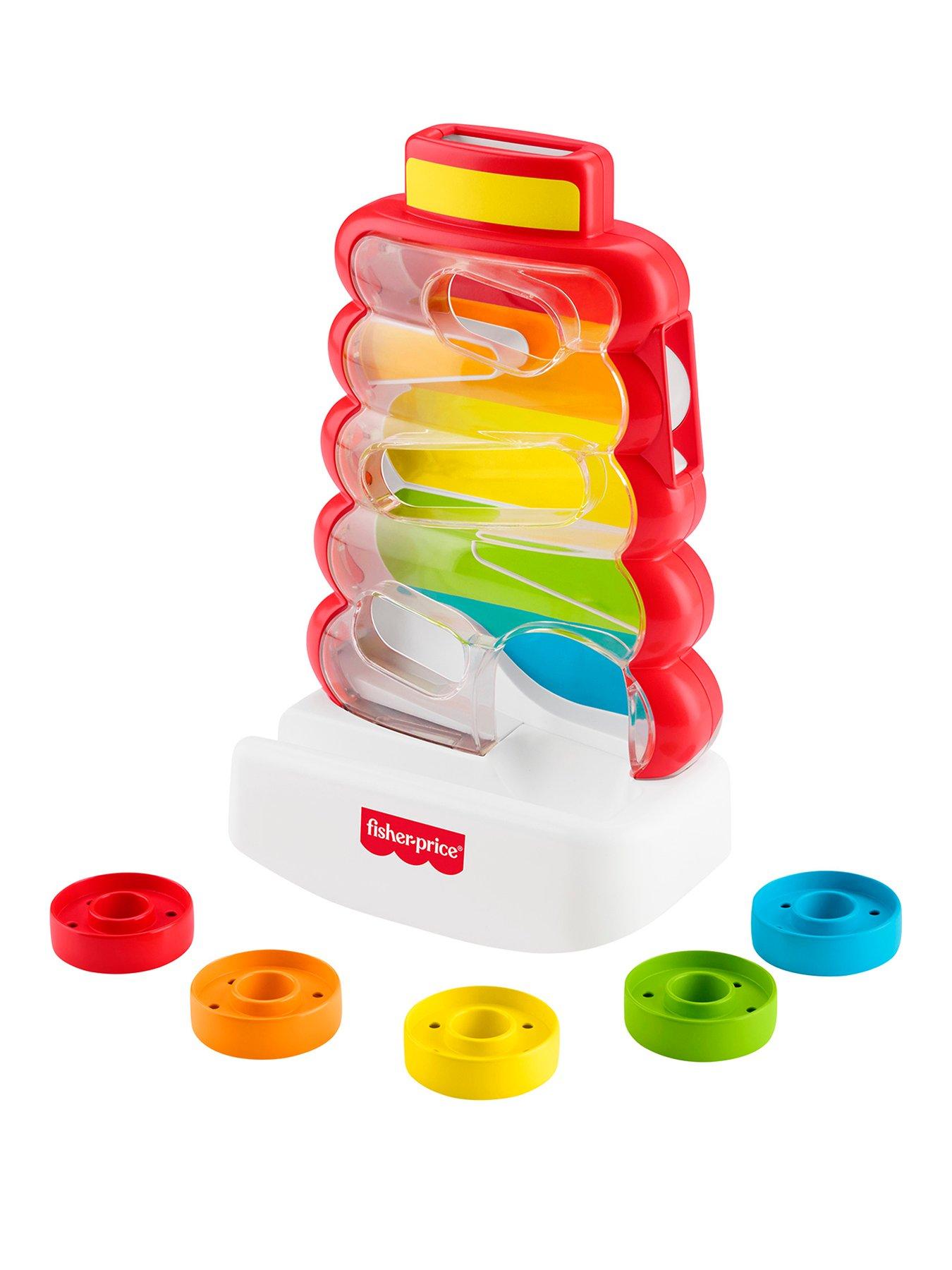 Fisher-Price Drop Through Rock-a-Stack Baby  &  Toddler Developmental Activity Toy, 5 Coins