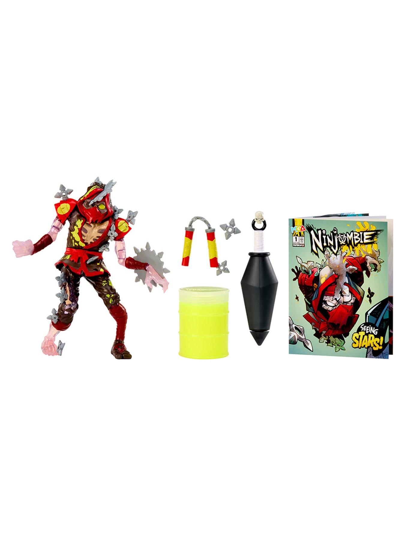 Image 6 of 8 of Ninjombie Action Figure - Grave Spin, Ninja Zombie with Slime