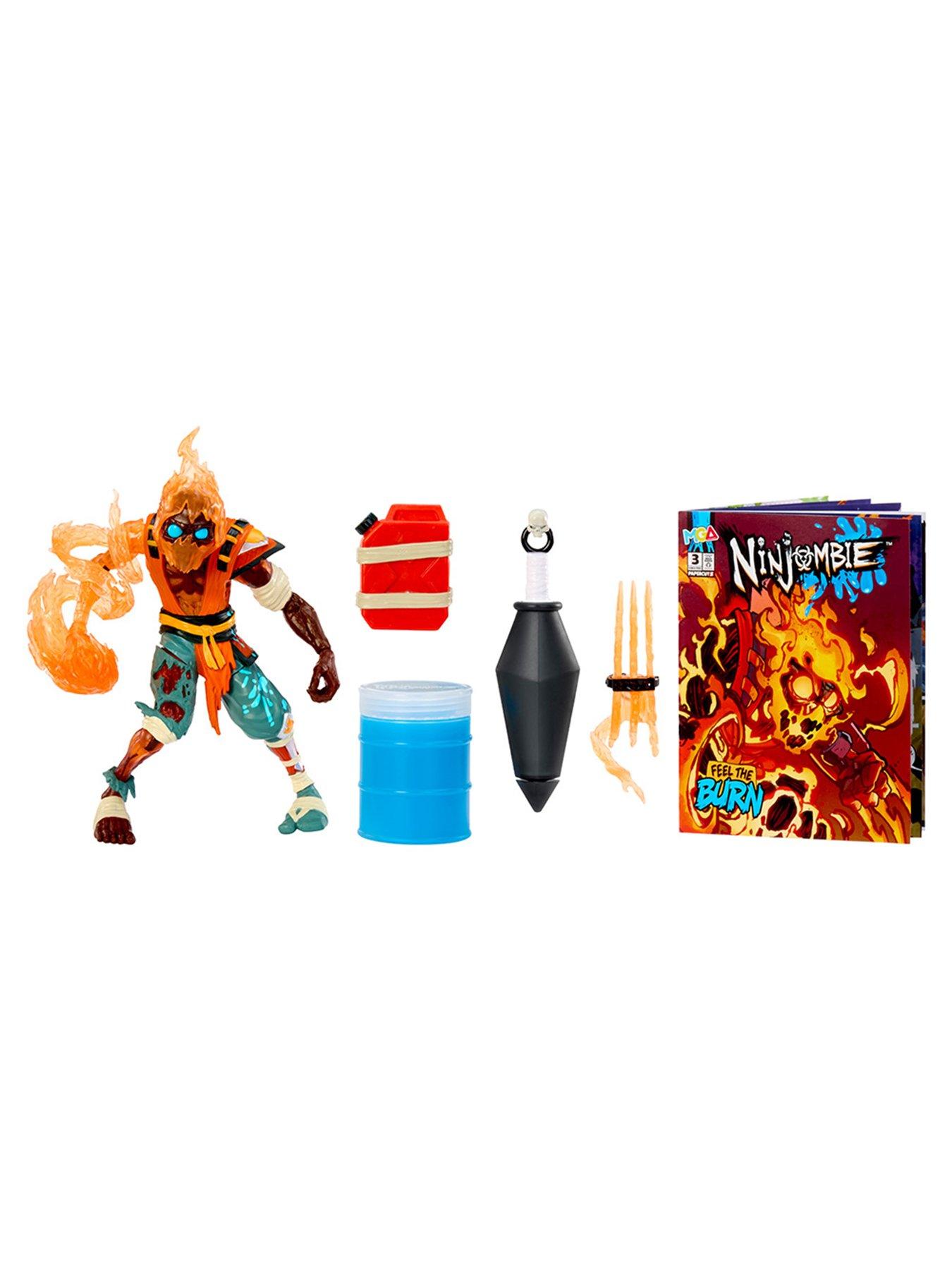 Image 6 of 8 of Ninjombie Action Figure - Scorchstrike, Ninja Zombie with Slime