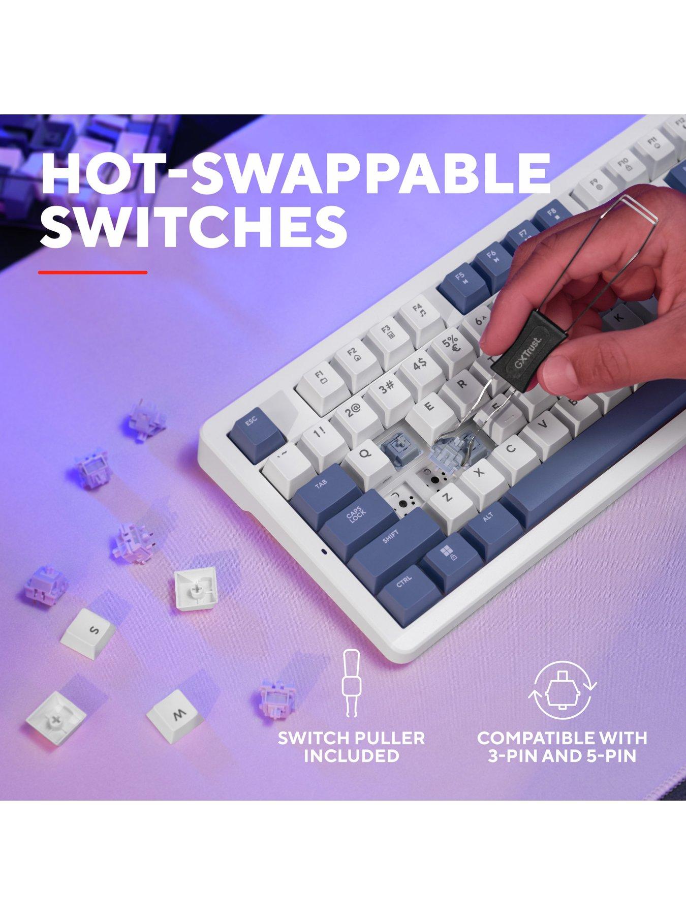 Image 5 of 8 of Trust GXT 872 Xyra TKL Gasket Mount Mechanical RGB Gaming Keyboard with Hot-Swappable Keys