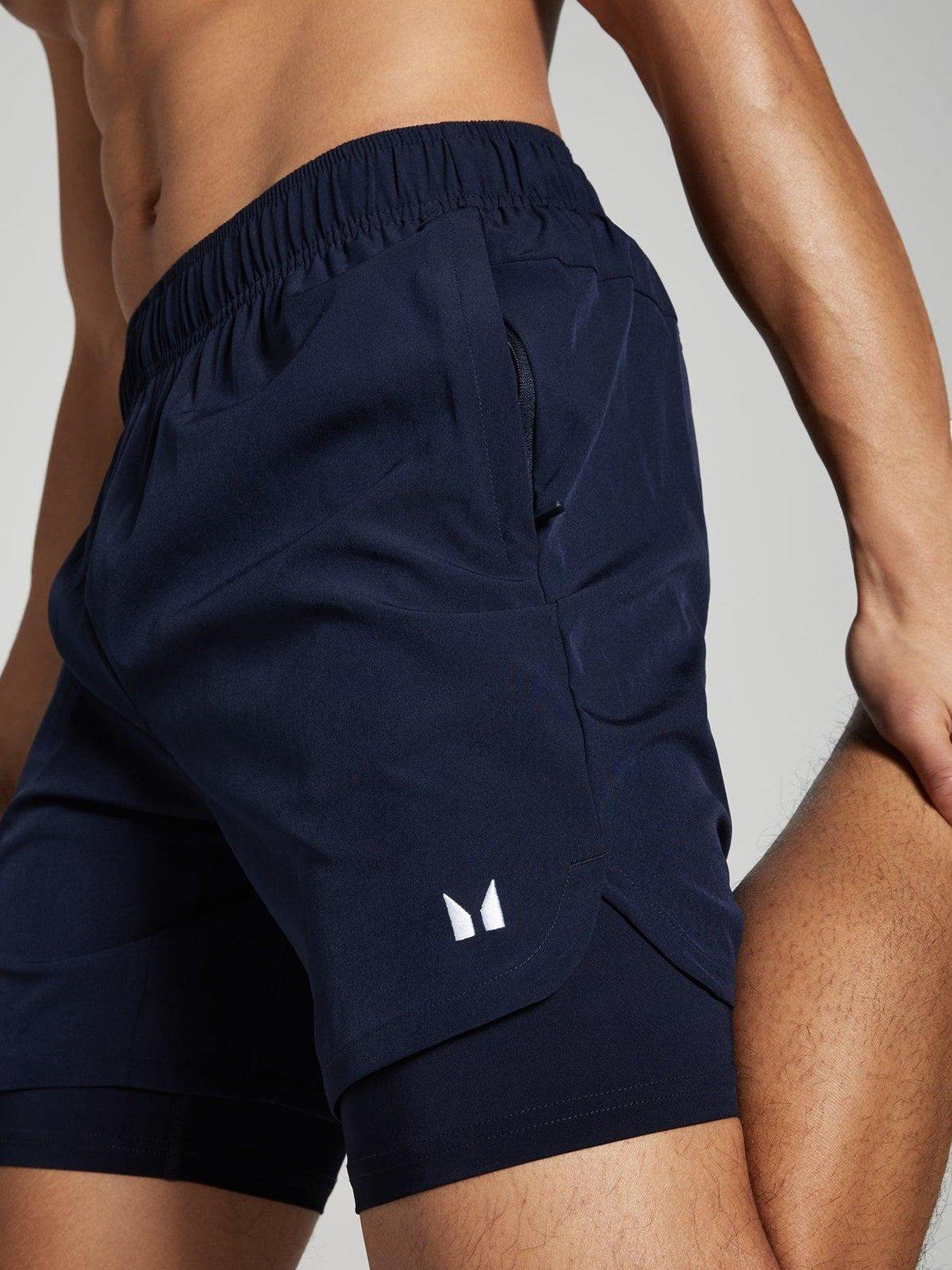 MyProtein Mens Training 2-In-1 7 Inch Shorts - Navy