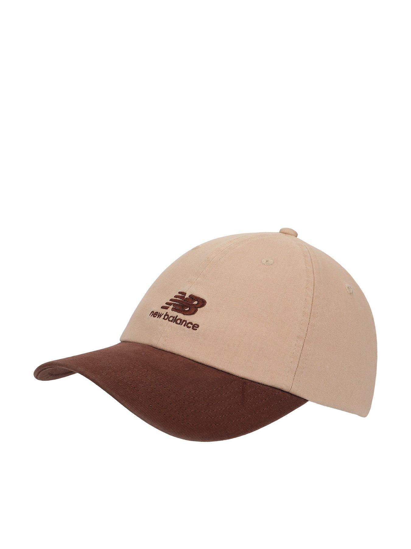New Balance Unisex 6 Panel Flying NB Stacked Logo Baseball Cap - Brown