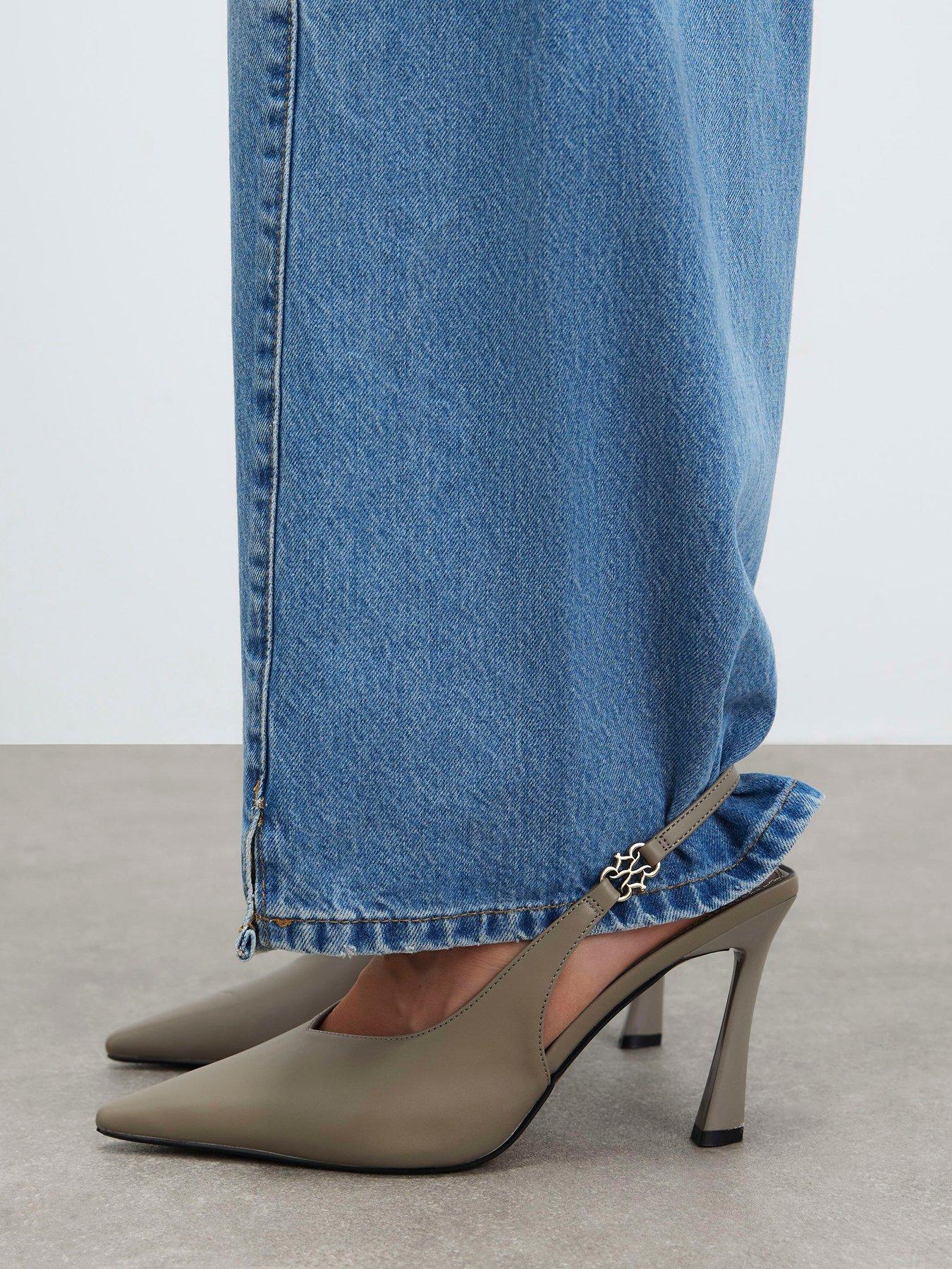 Image 1 of 5 of River Island Slingback Logo Court - Grey