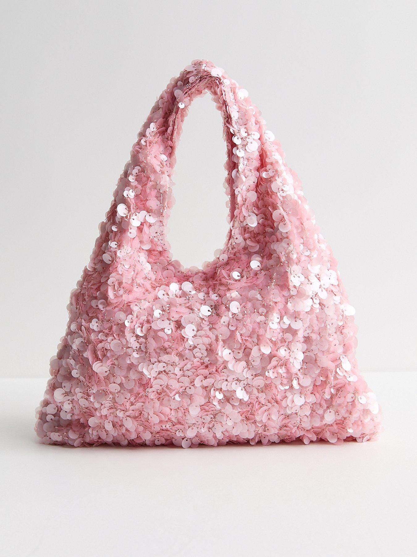 Image 2 of 5 of New Look Light Pink Sequinned Grab Bag