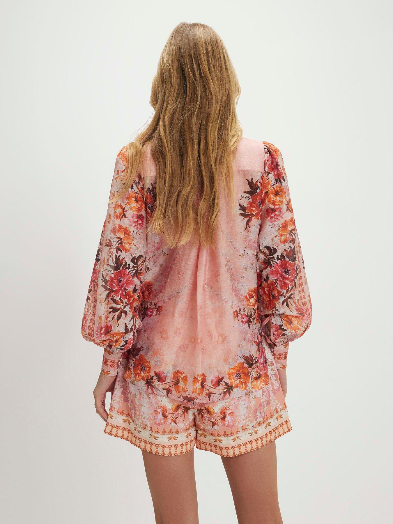 Image 2 of 4 of River Island Printed Blouse - Pink