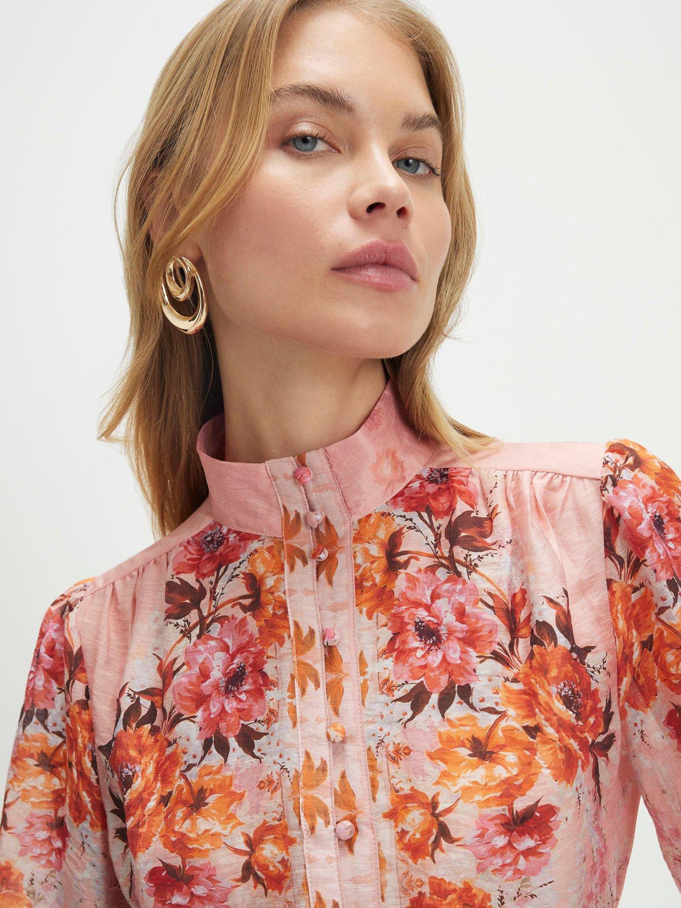 Image 4 of 4 of River Island Printed Blouse - Pink