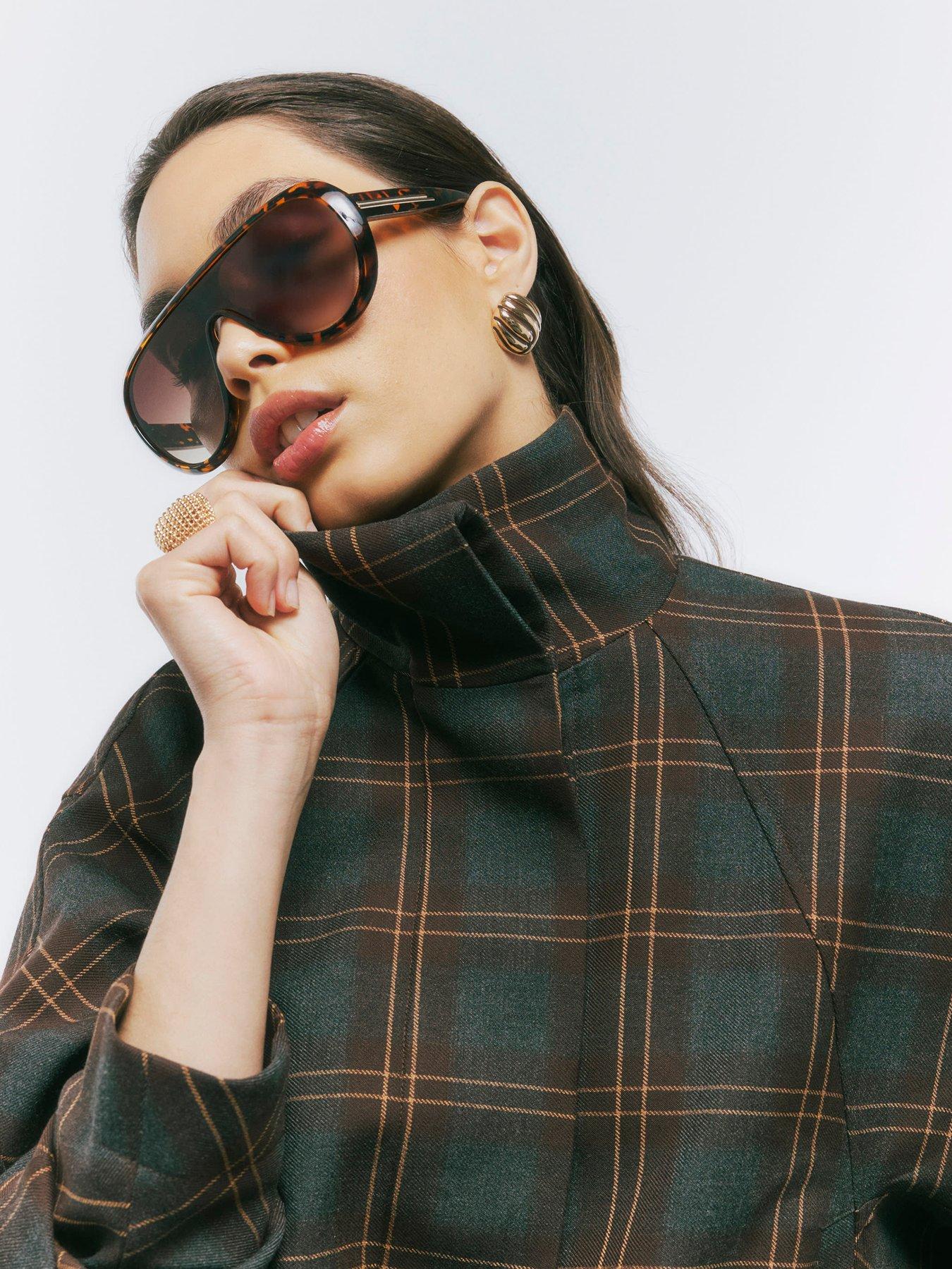 Image 4 of 4 of River Island Funnel Neck Bomber Jacket - Brown