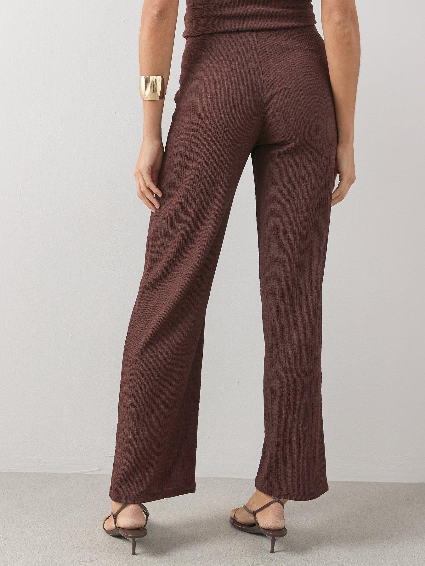 Image 2 of 6 of The Very Collection Textured Co-Ord Trouser - Brown