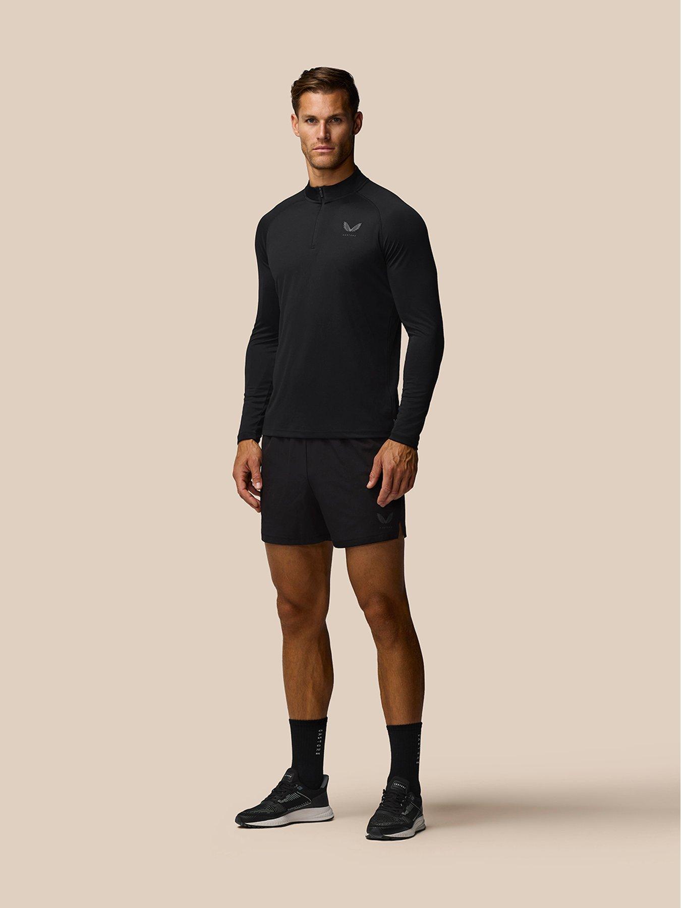 Castore Mens Training 1/4 Zip Long Sleeve Top - Black | Very